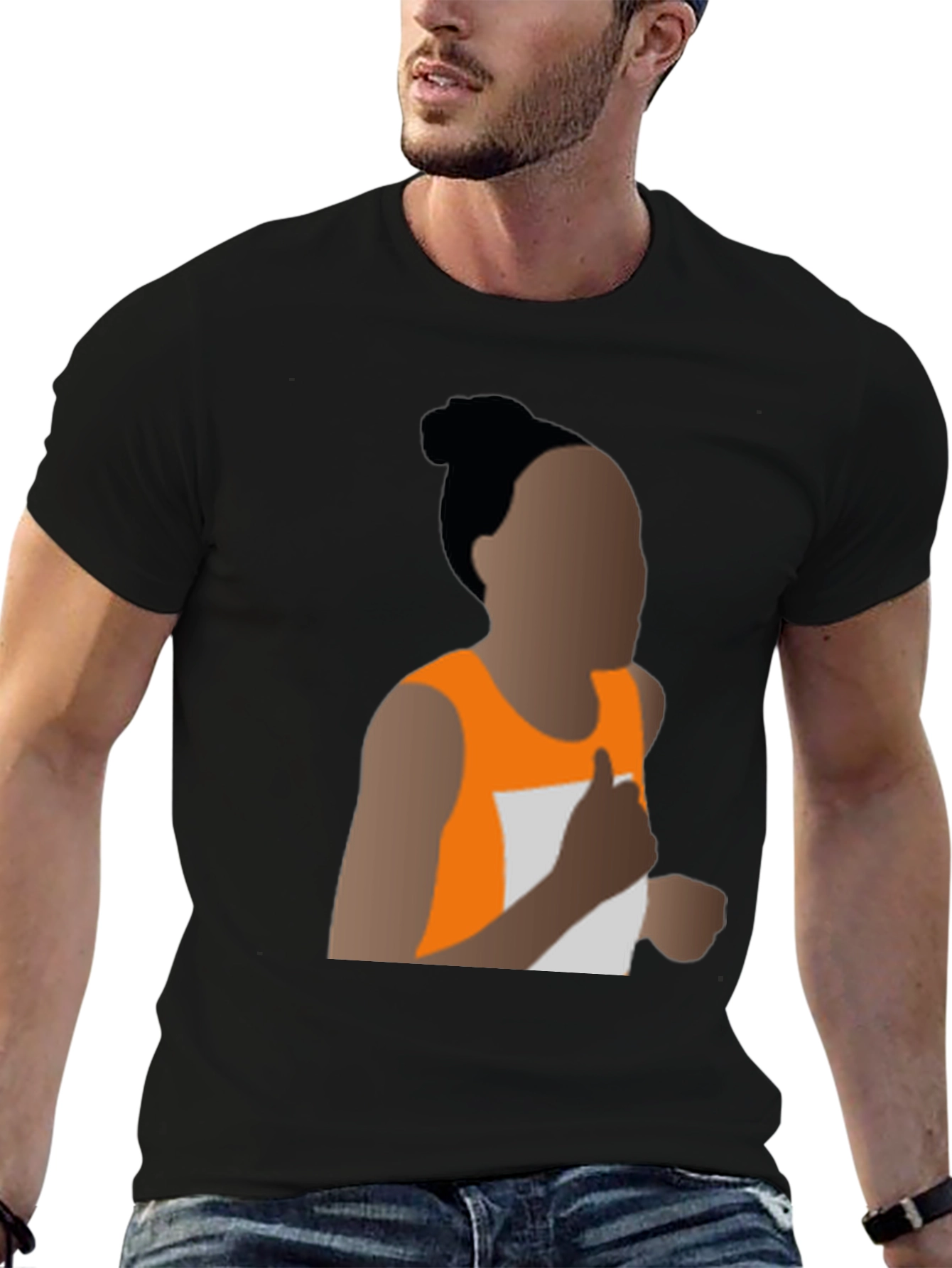 Running Woman Silhouette Graphic Tee
