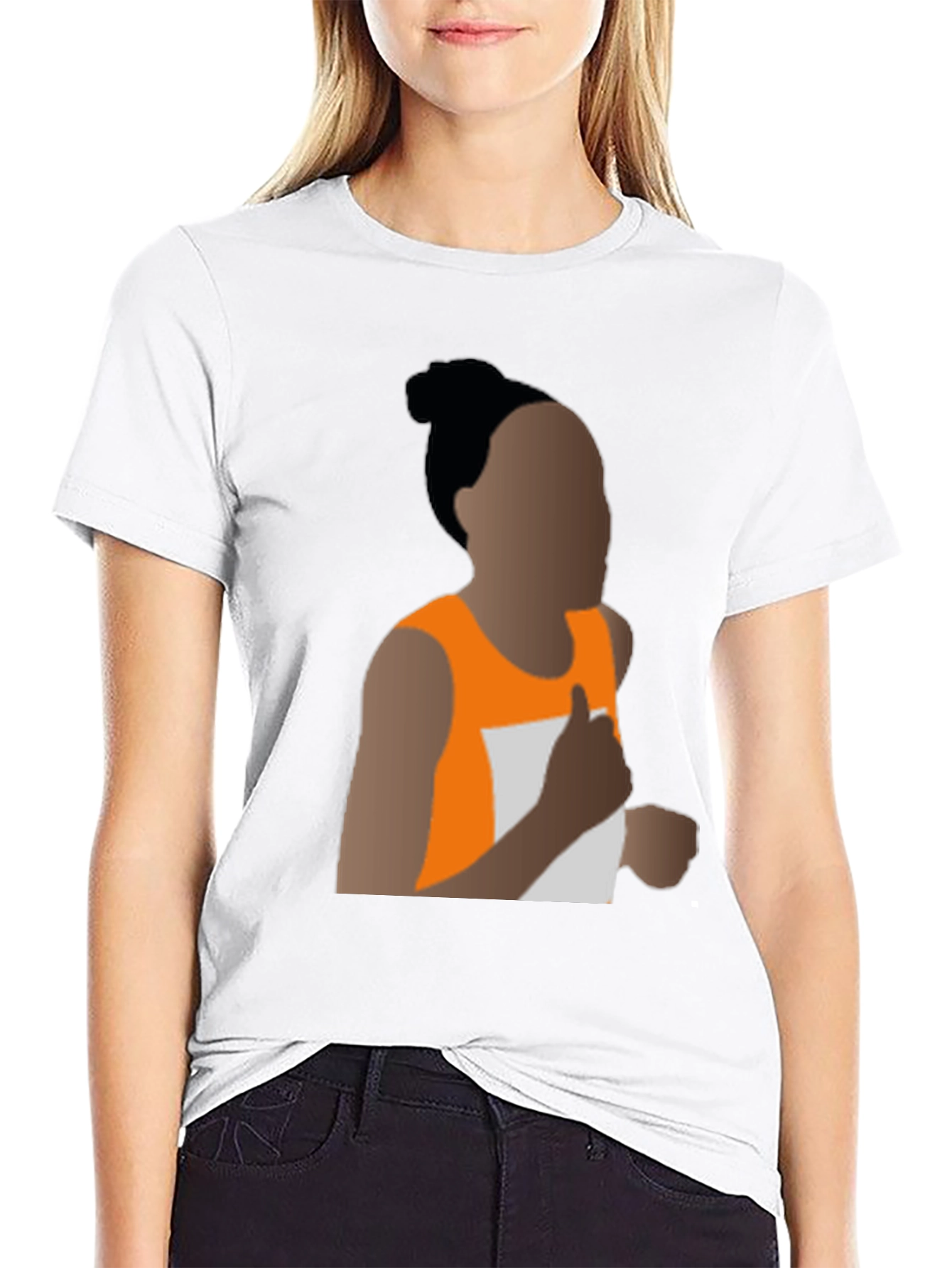 Running Woman Silhouette Graphic Tee
