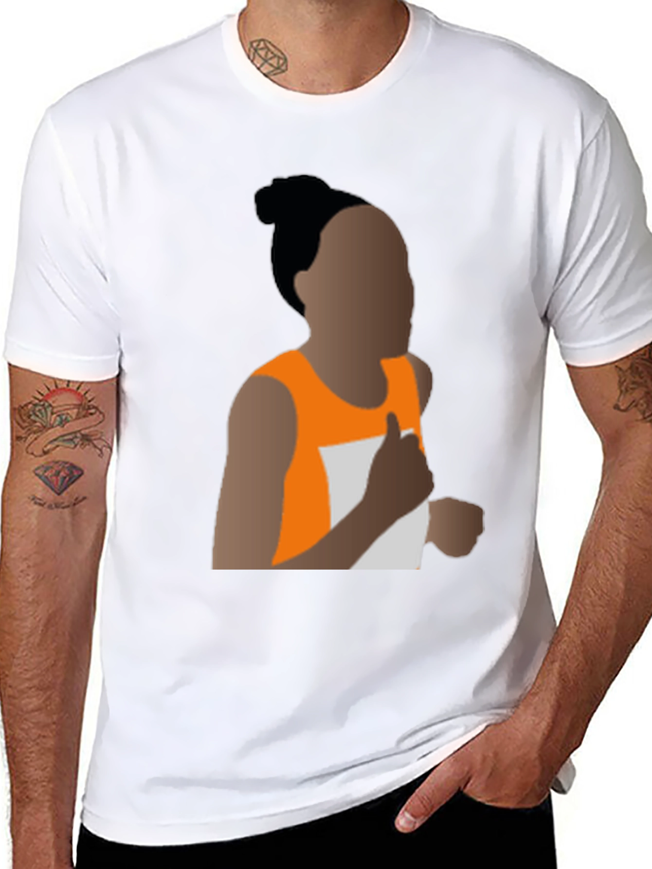 Running Woman Silhouette Graphic Tee