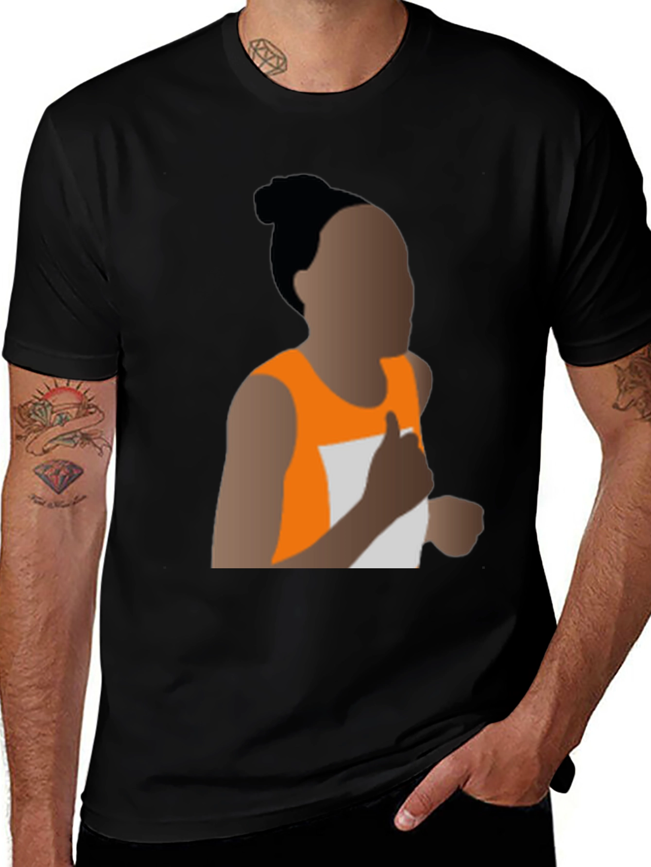 Running Woman Silhouette Graphic Tee