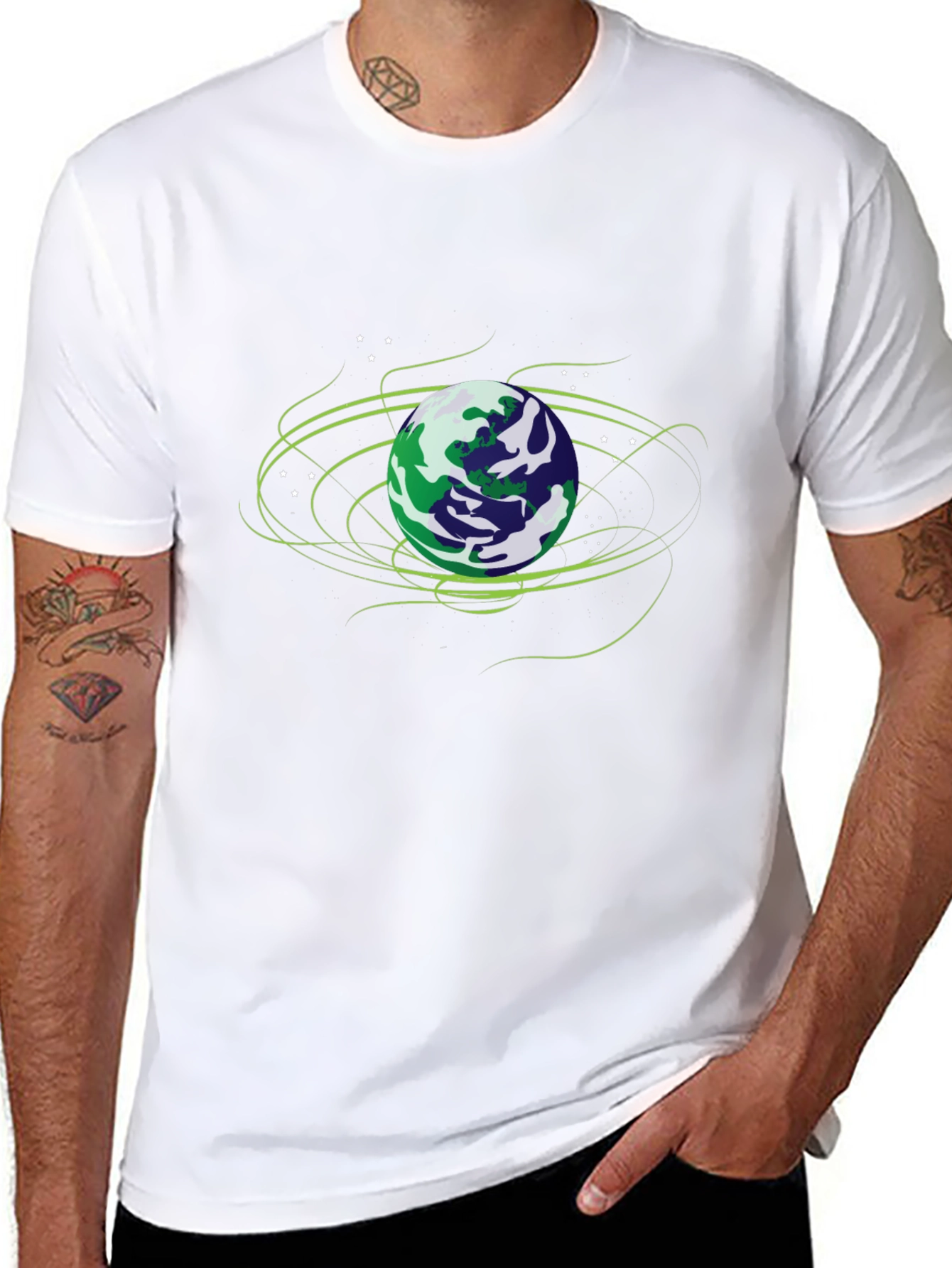 Earth Graphic Black T-Shirt