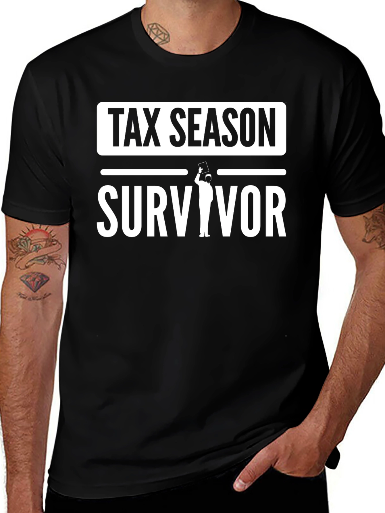 Tax Season Survivor T-Shirt - Black
