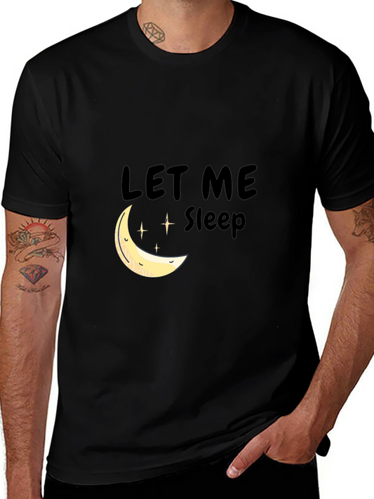 Let Me Sleep Graphic Tee - Black Cotton Comfort