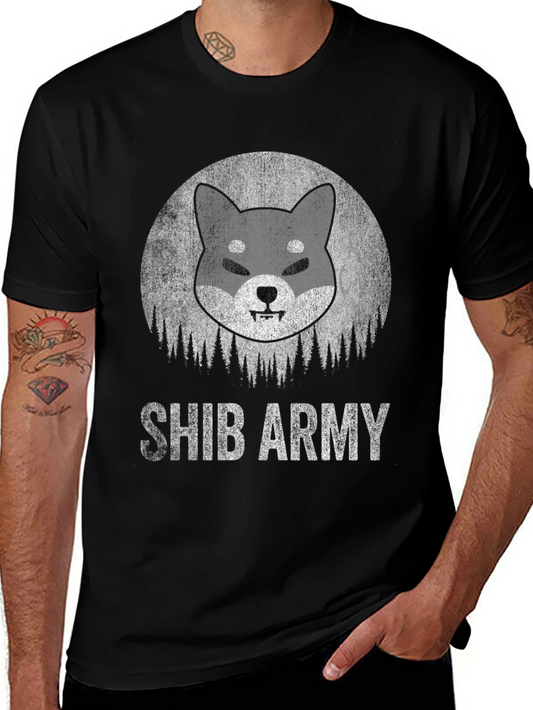 Shiba Inu Army Graphic T-Shirt