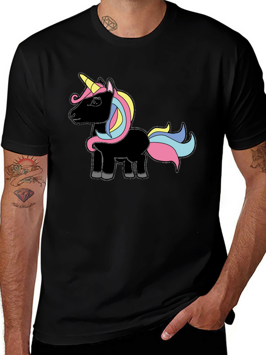 Unicorn Graphic Tee - Fun Black T-Shirt