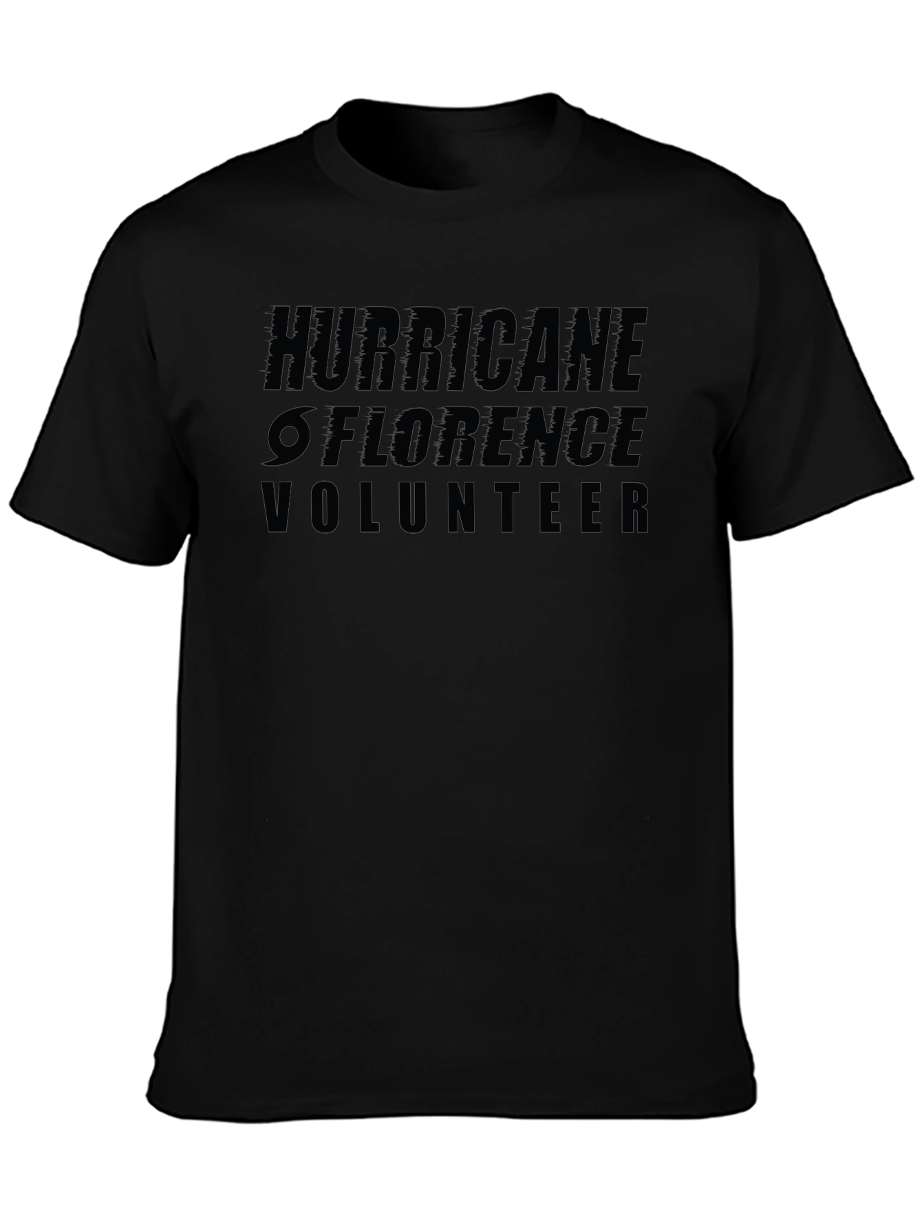 Hurricane Florence Volunteer Black T-Shirt