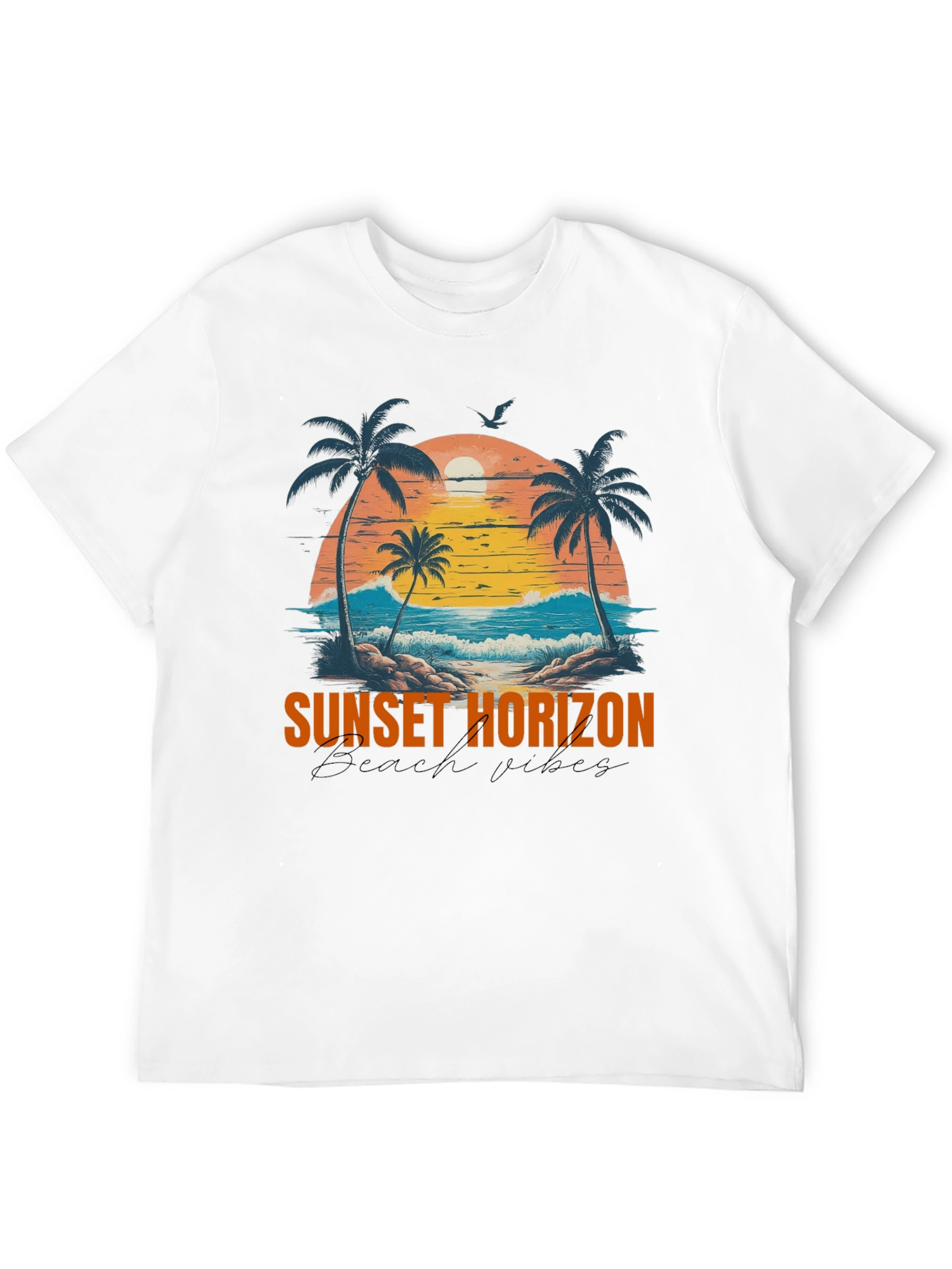Sunset Horizon Beach Vibes Graphic T-Shirt
