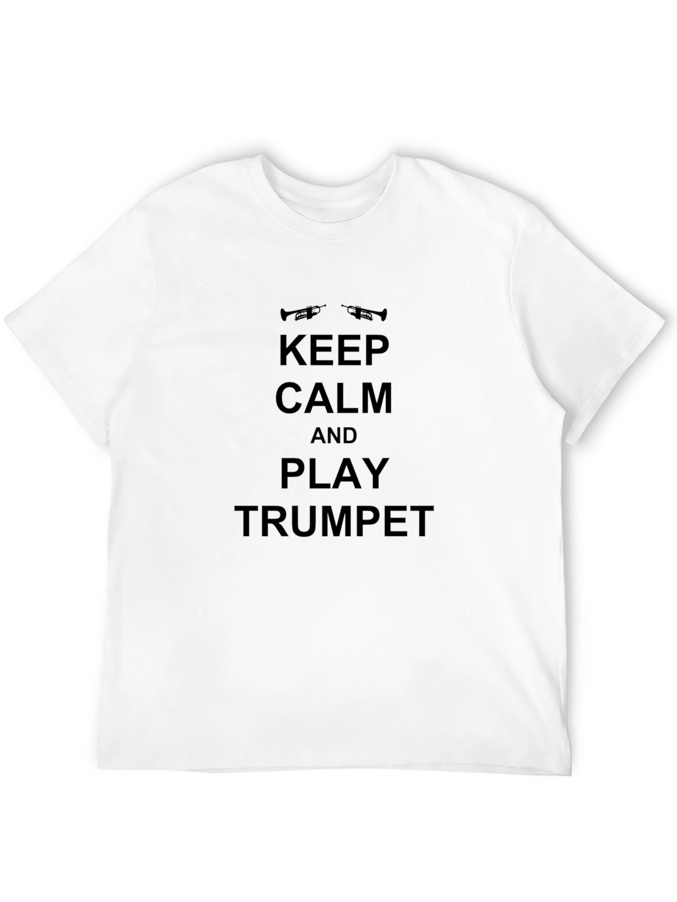 Keep Calm and Play Trumpet Black T-Shirt