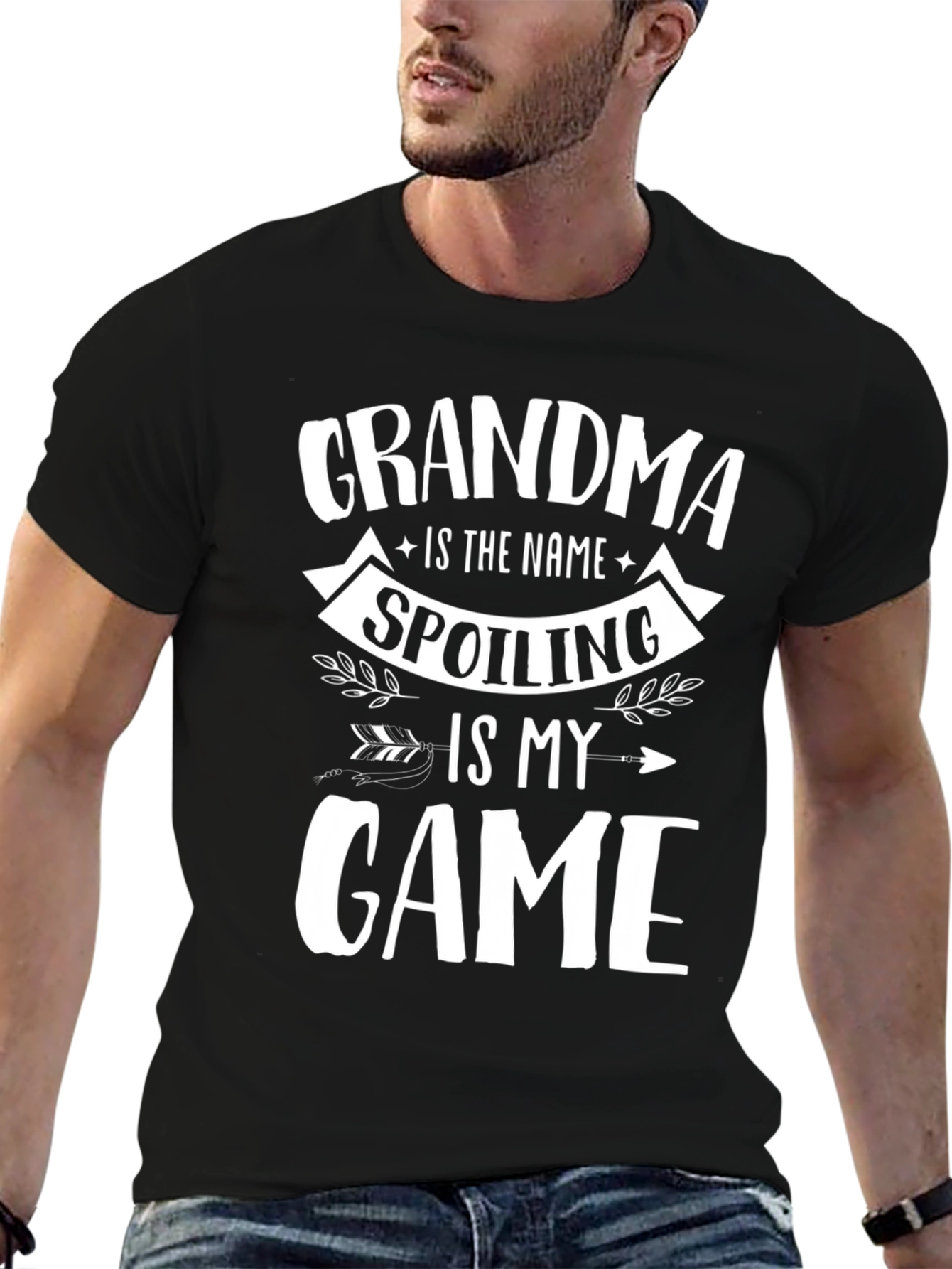 Grandma Spoiling Game Black T-Shirt