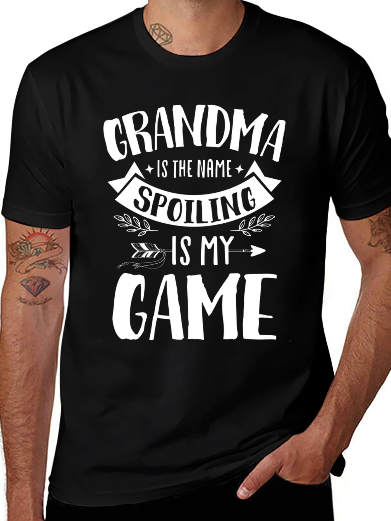 Grandma Spoiling Game Black T-Shirt