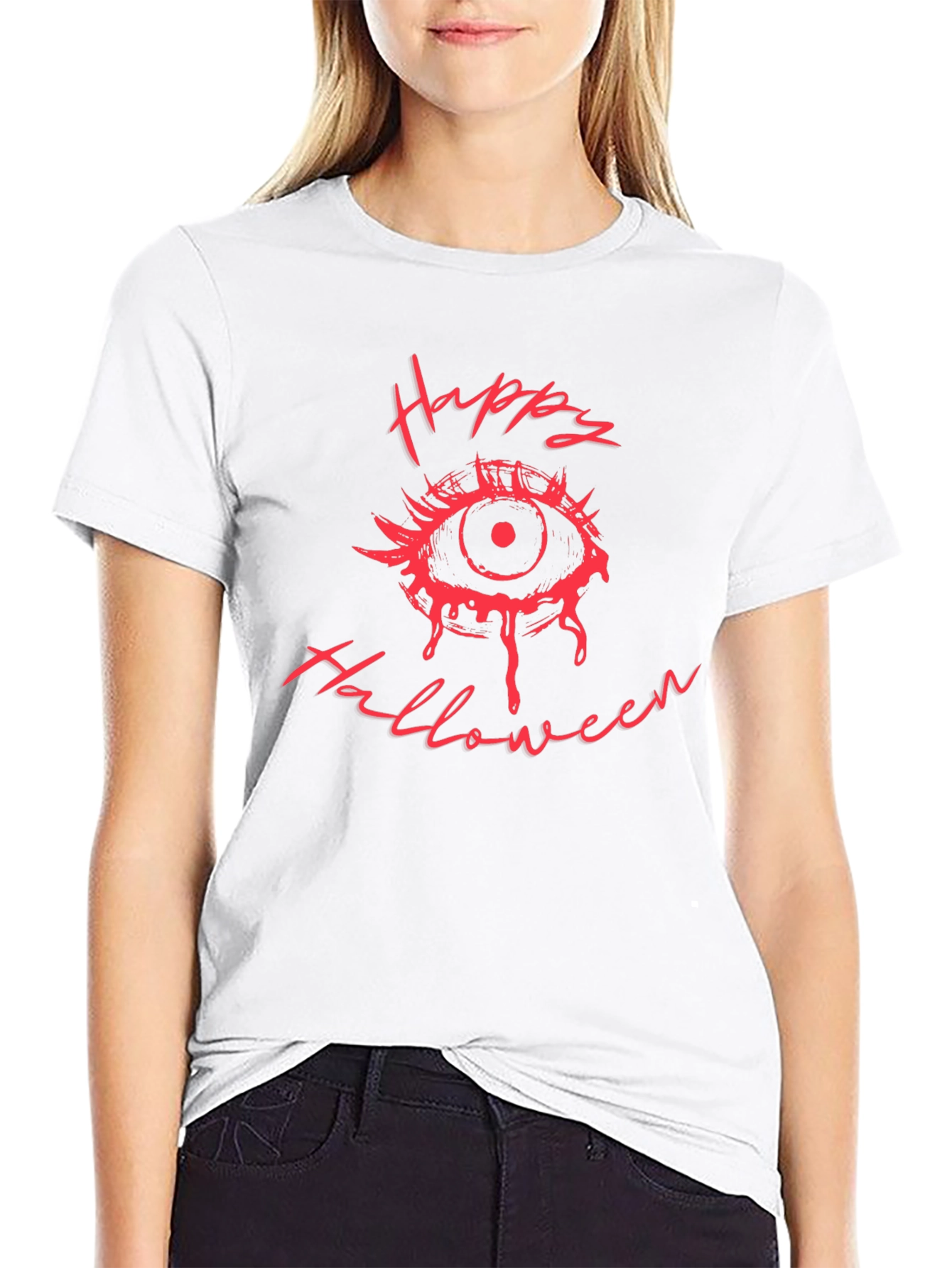 Happy Halloween Eye Graphic T-Shirt - Spooky Season