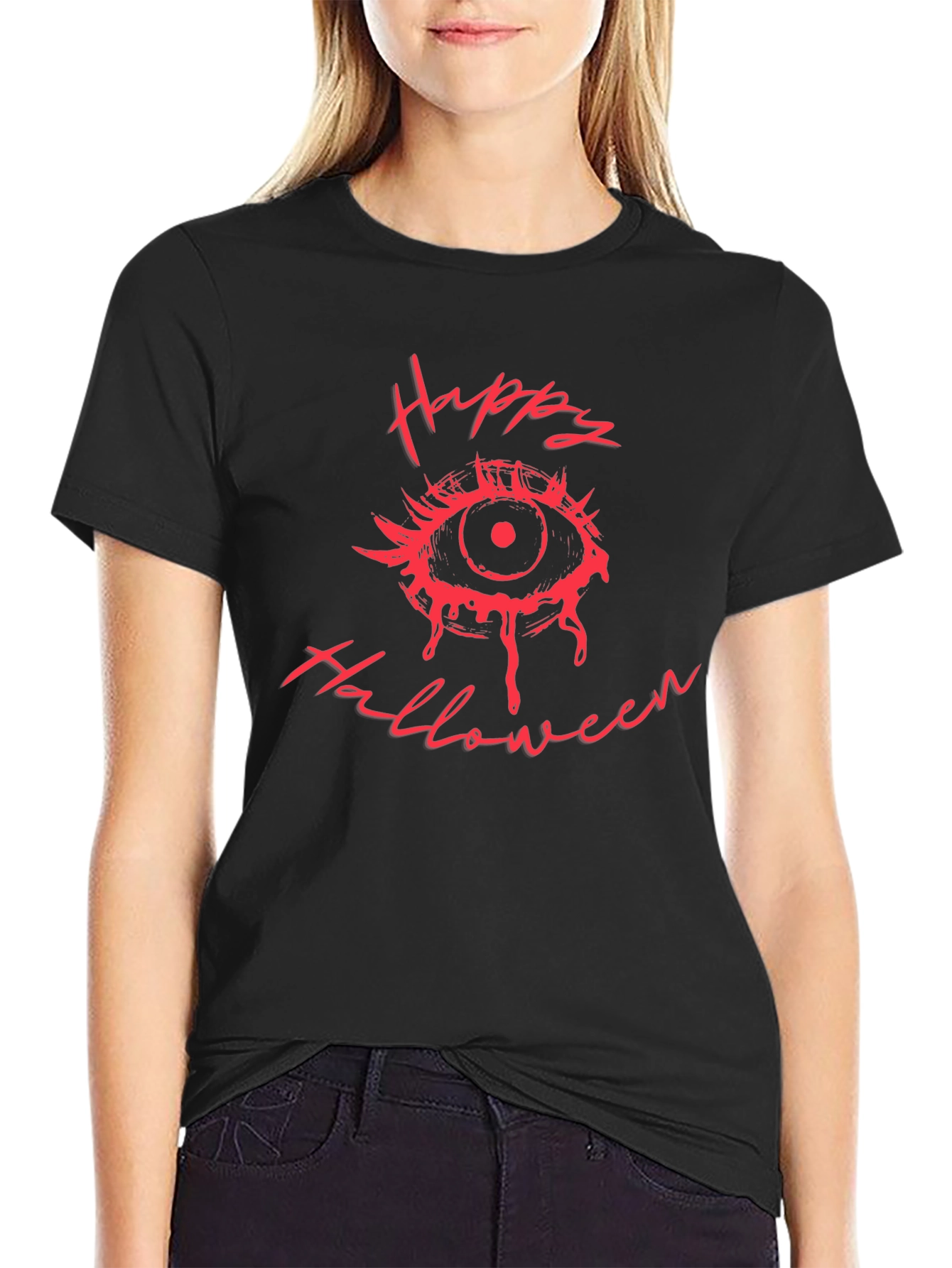 Happy Halloween Eye Graphic T-Shirt - Spooky Season