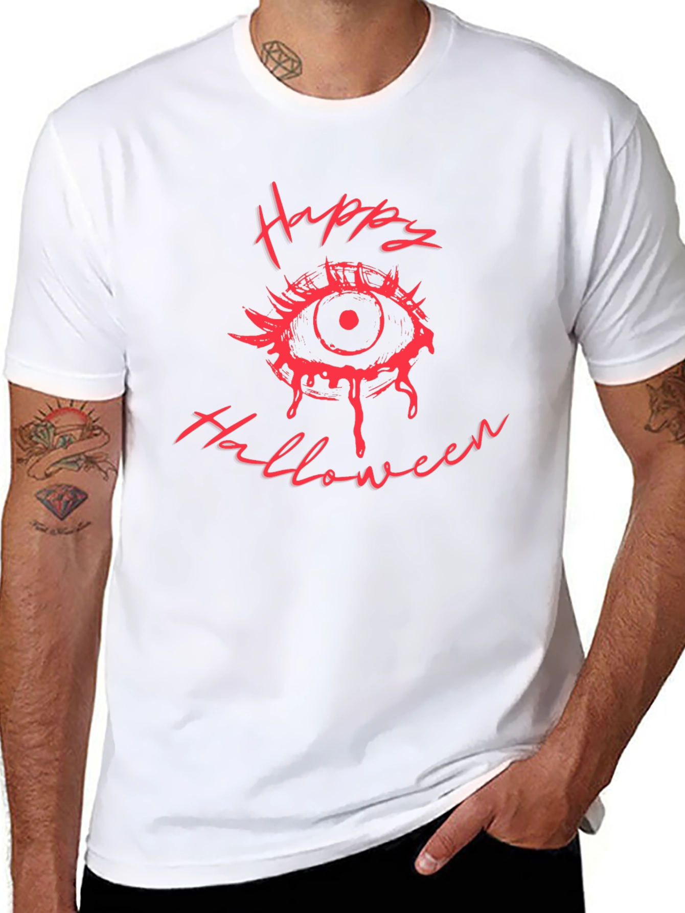 Happy Halloween Eye Graphic T-Shirt - Spooky Season