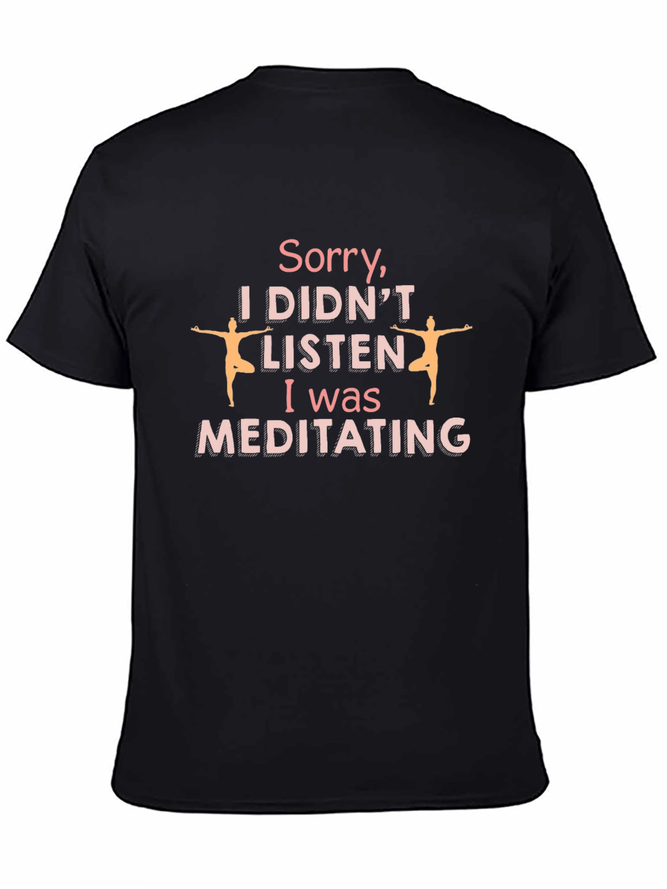 Meditating Humor Graphic T-Shirt