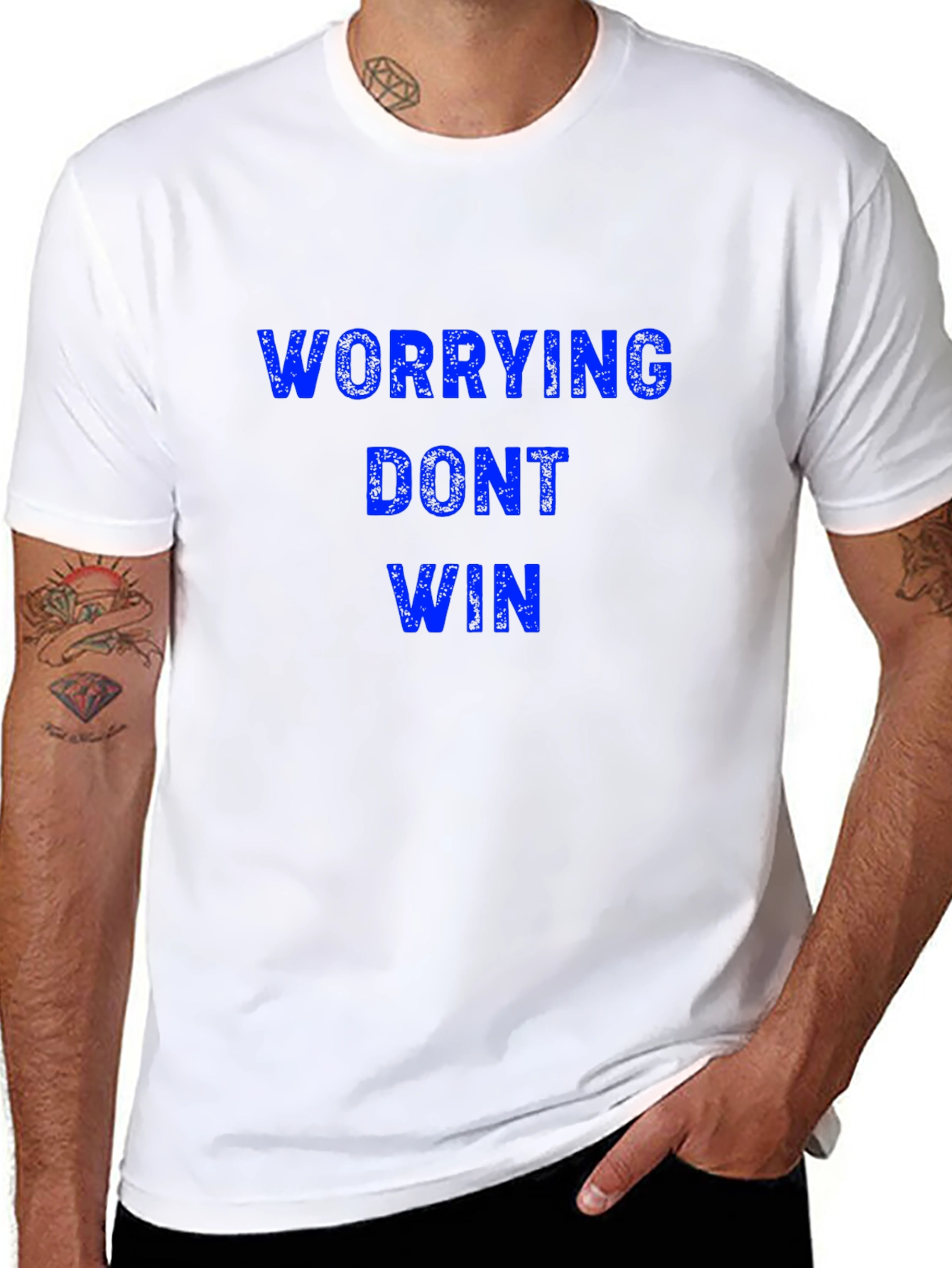 Worrying Dont Win Graphic Tee - Black