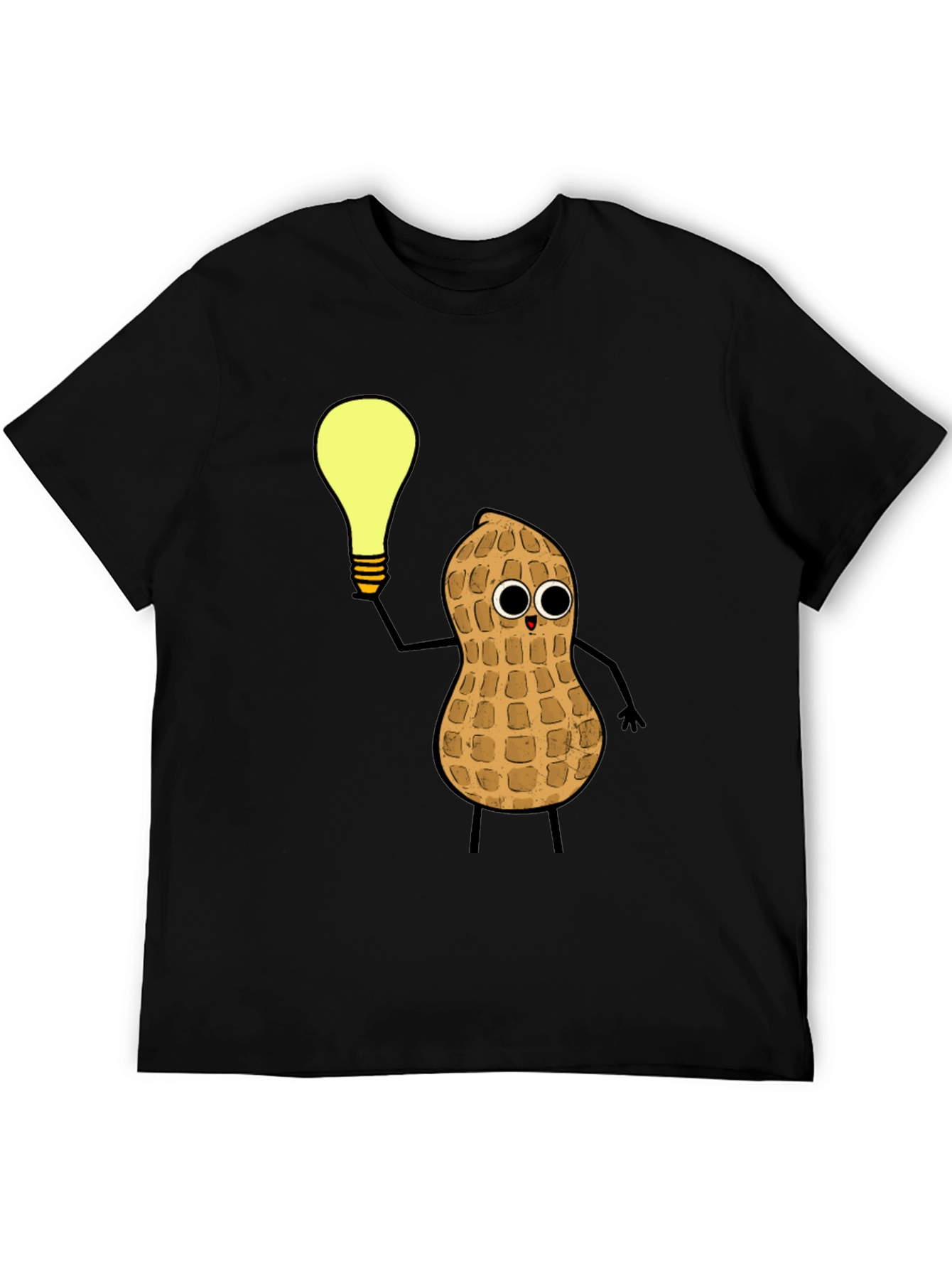 Funny Peanut Idea Black T-Shirt