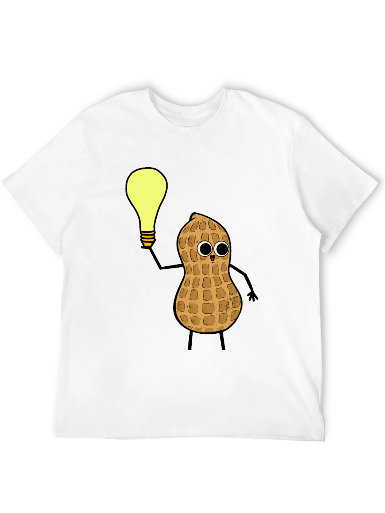 Funny Peanut Idea Black T-Shirt