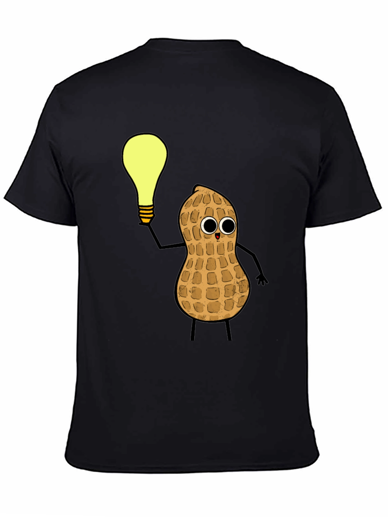 Funny Peanut Idea Black T-Shirt