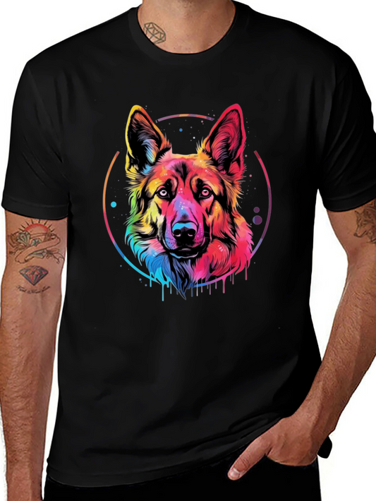 Rainbow German Shepherd Graphic Tee