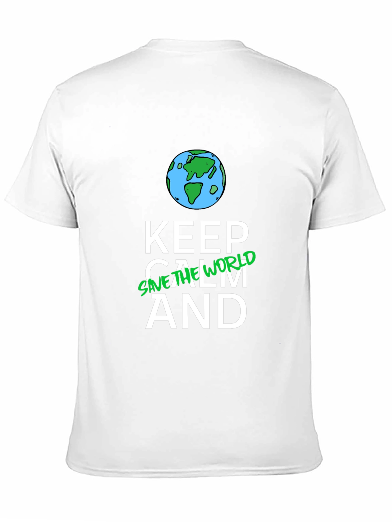 Keep Calm and Save the World Black T-Shirt