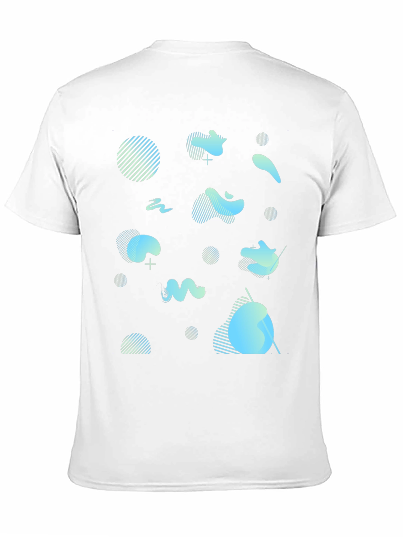 Abstract Print Black Crew Neck T-Shirt