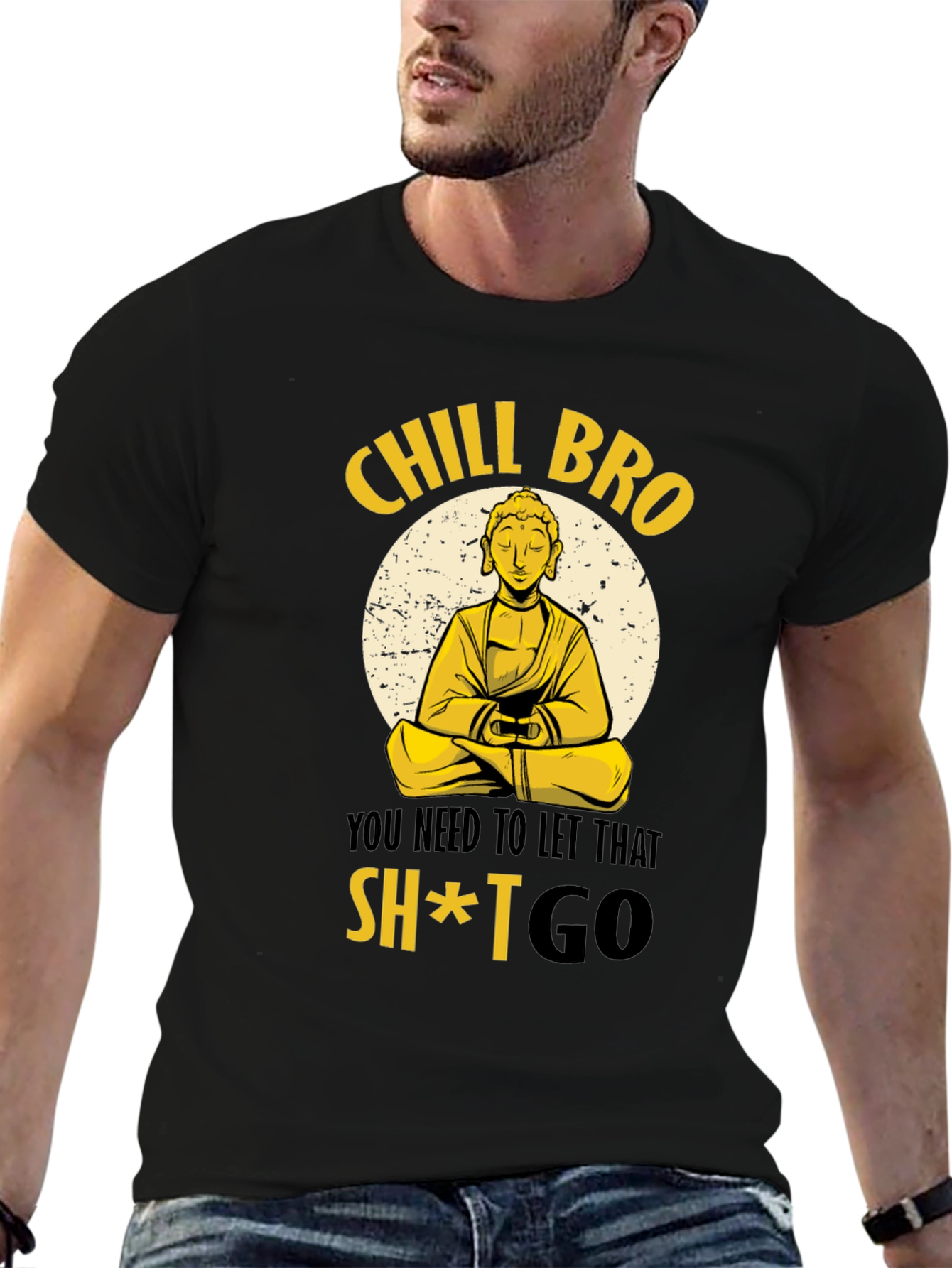 Chill Bro Buddha Graphic T-Shirt