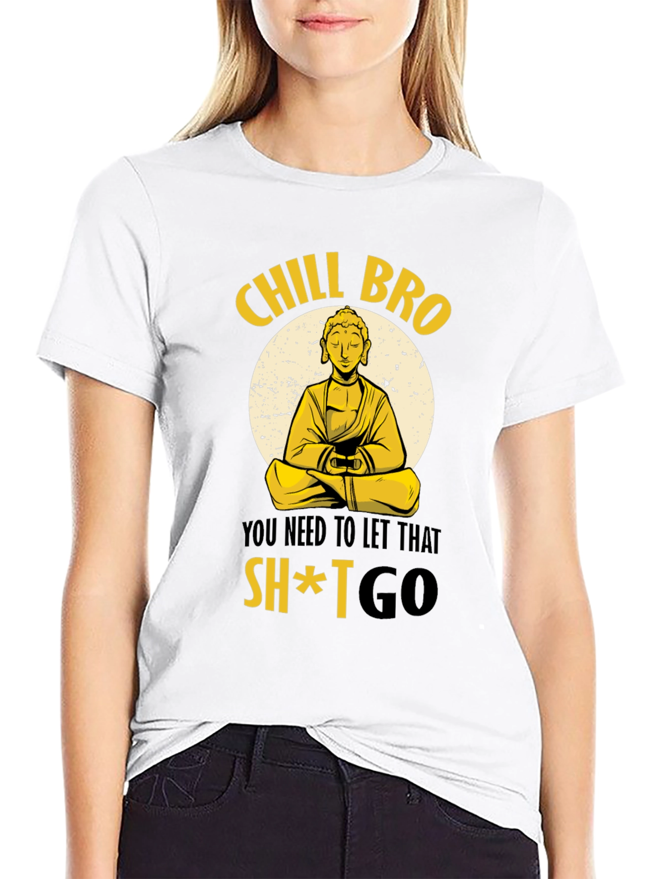 Chill Bro Buddha Graphic T-Shirt