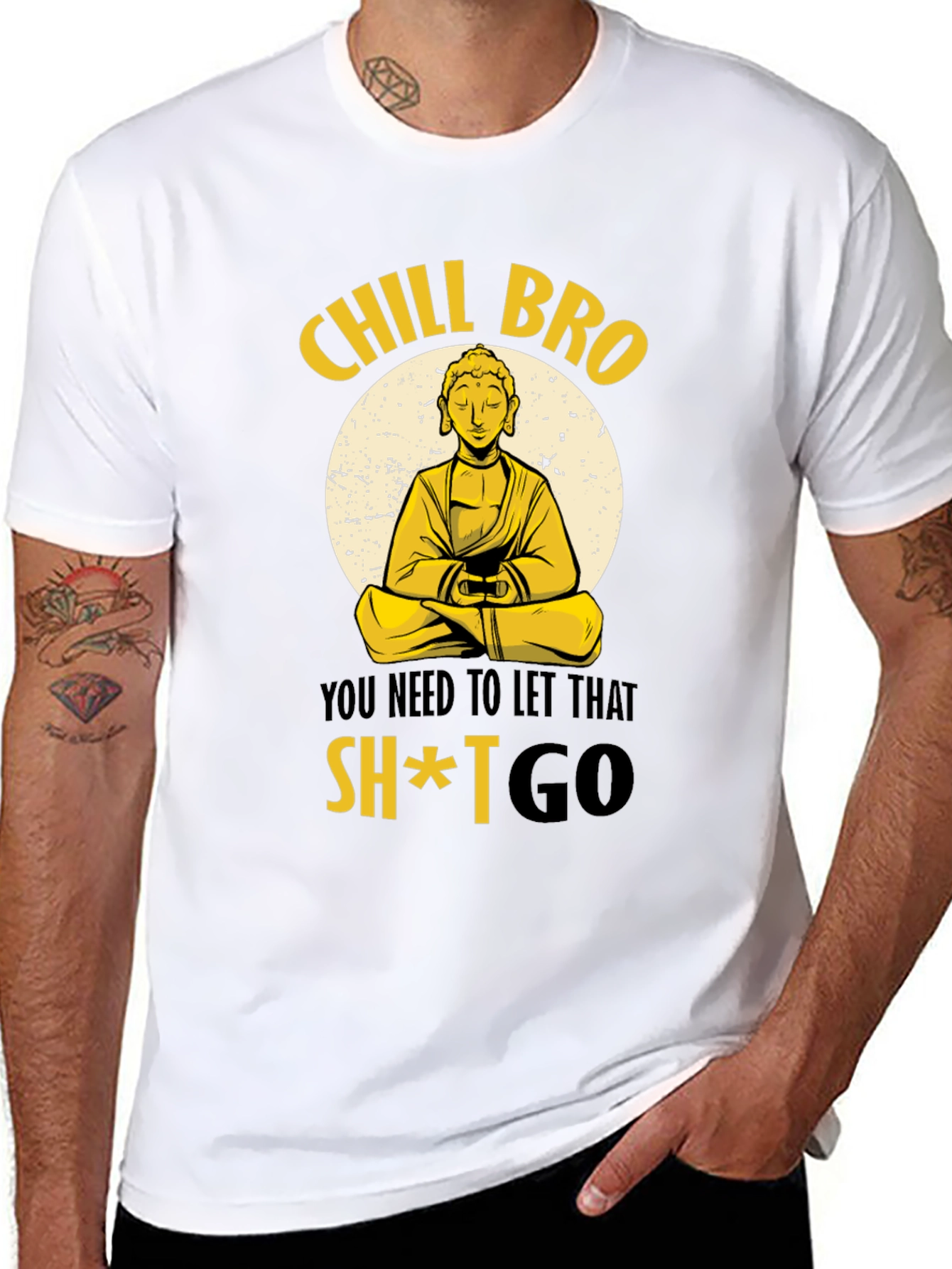 Chill Bro Buddha Graphic T-Shirt