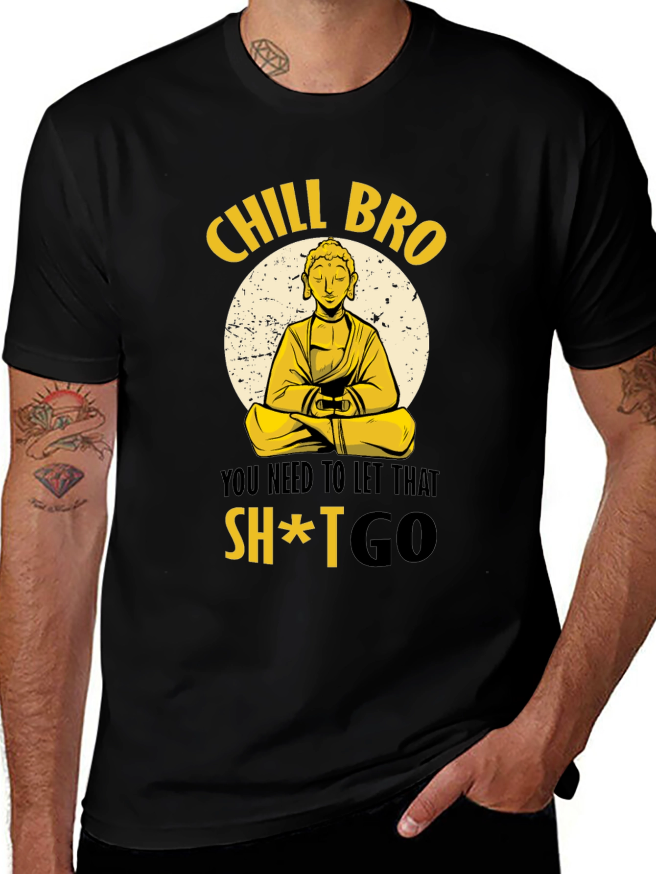 Chill Bro Buddha Graphic T-Shirt