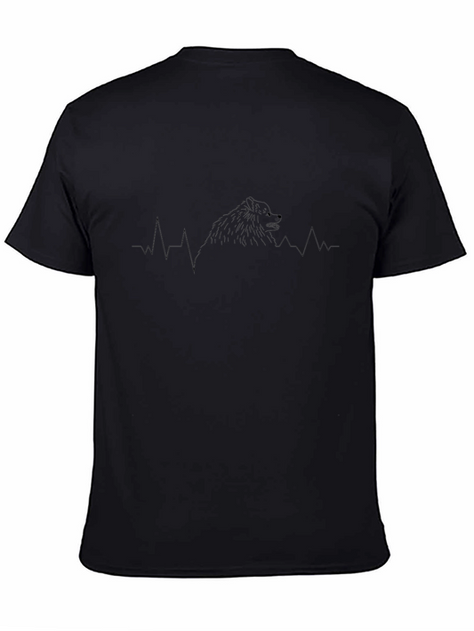 Black Bear Heartbeat T-Shirt - Nature Lover Tee