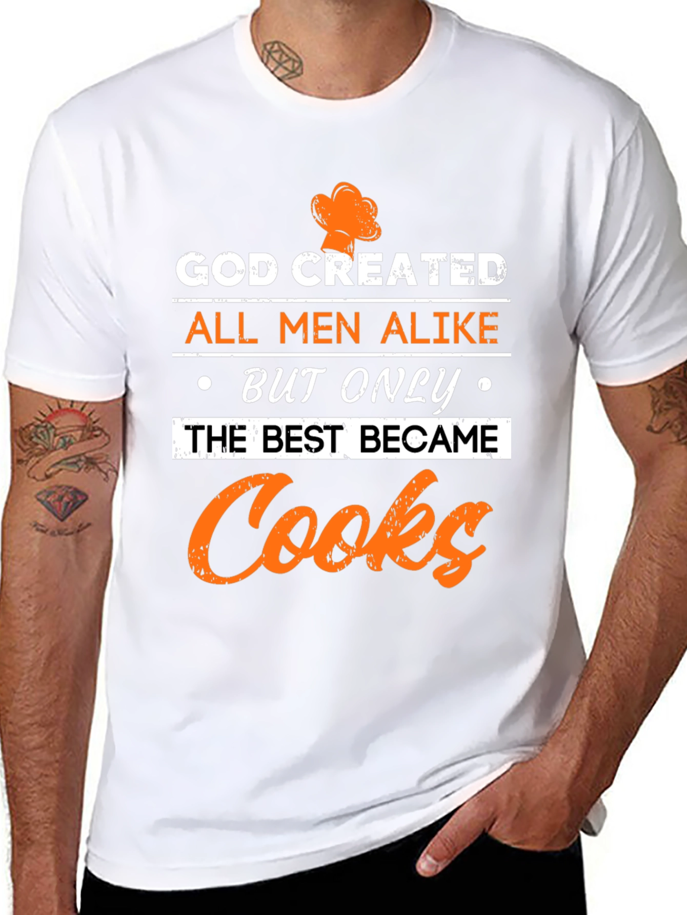 God Created Cooks T-Shirt - Black Graphic Tee