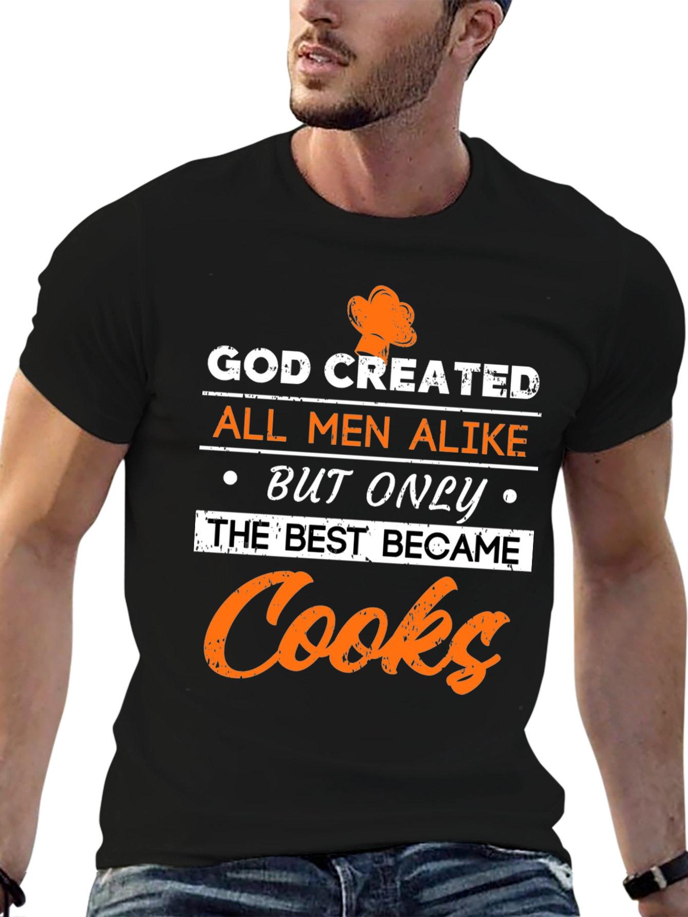 God Created Cooks T-Shirt - Black Graphic Tee