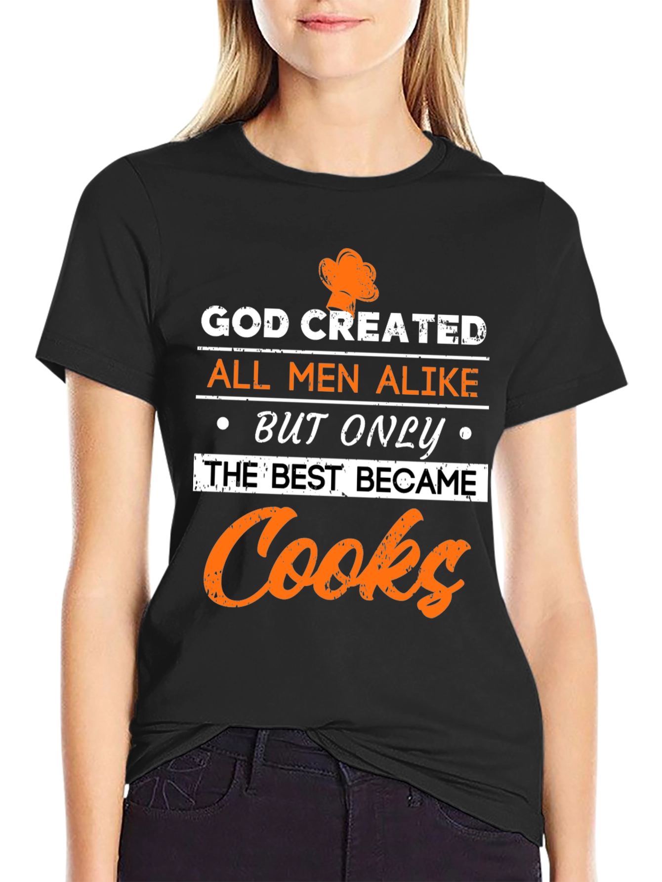 God Created Cooks T-Shirt - Black Graphic Tee