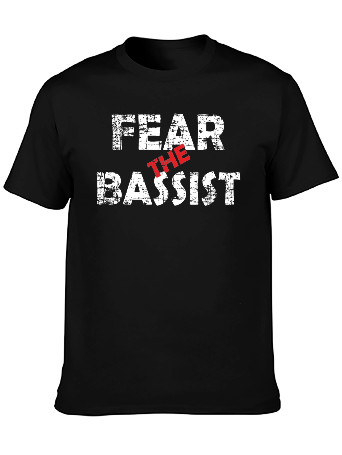 Fear The Bassist Graphic Tee - Black Cotton T-Shirt
