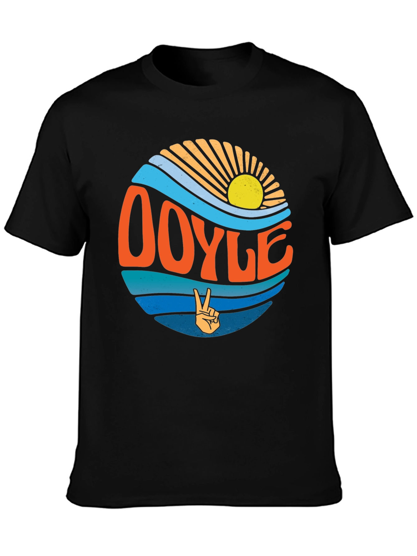 Doyle Wave Peace Sign Graphic T-Shirt