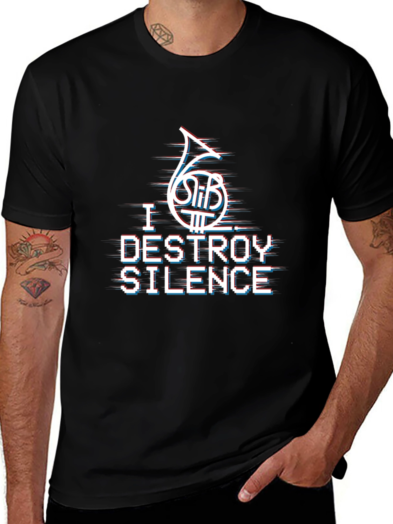 I Destroy Silence French Horn T-Shirt