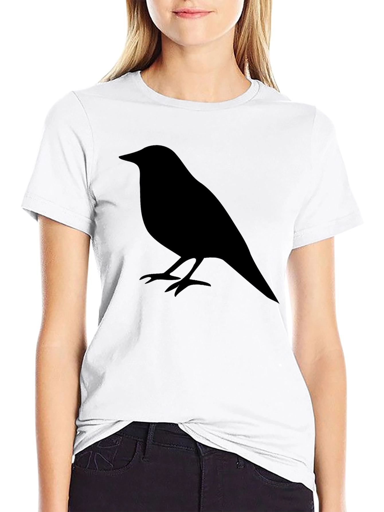 Raven Silhouette Black Graphic Tee