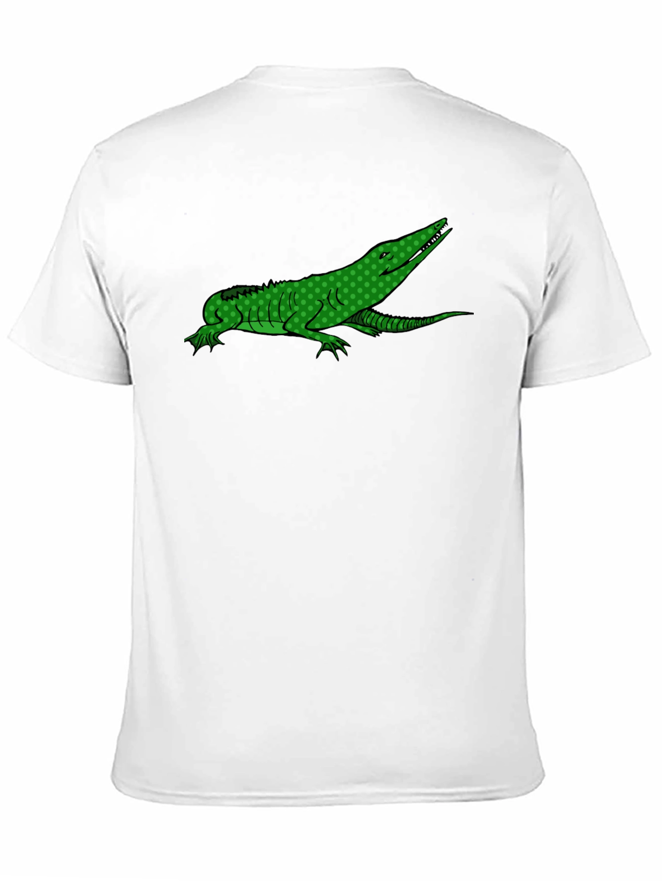 Green Alligator Graphic Black T-Shirt