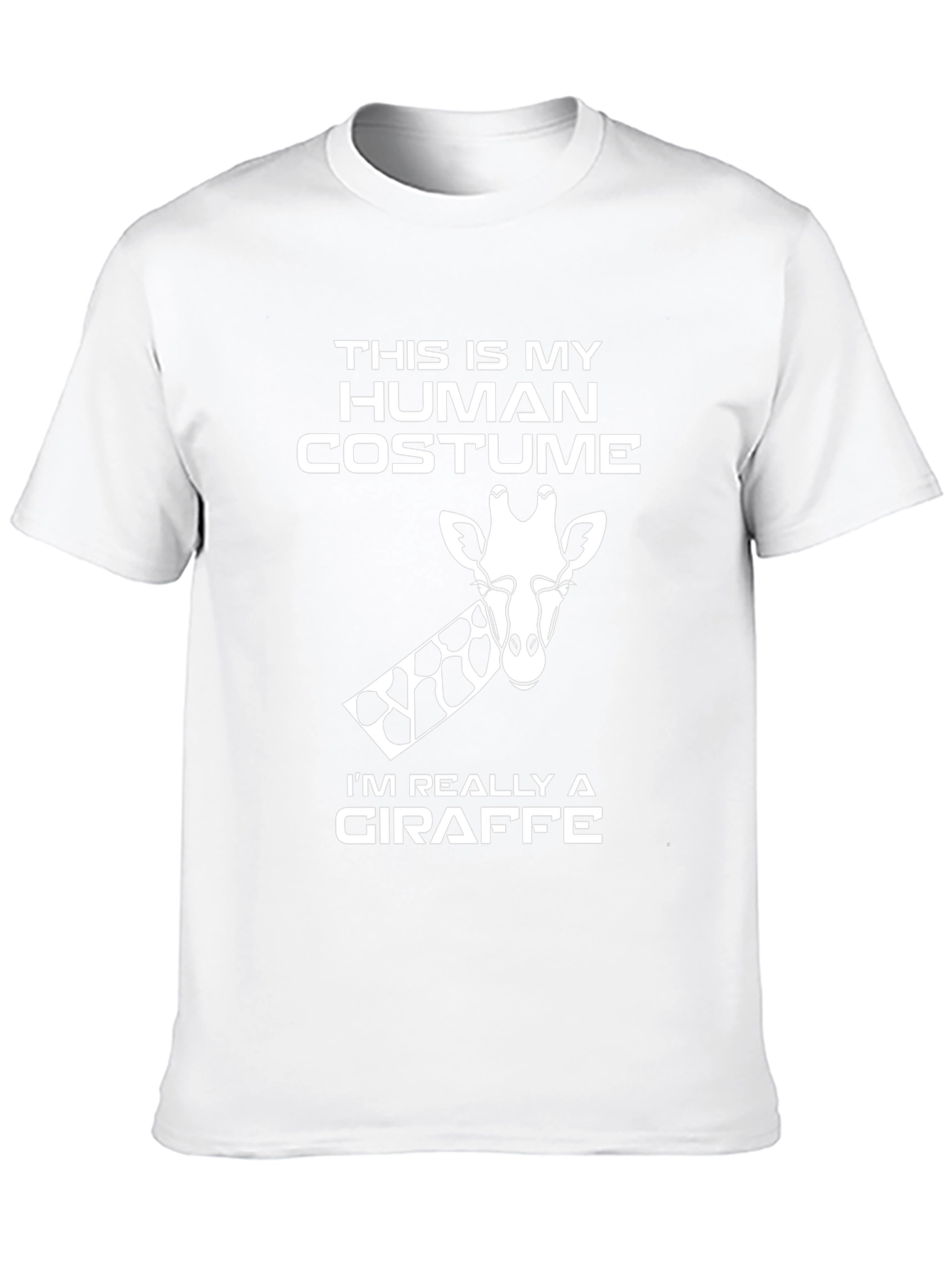 Human Costume Giraffe T-Shirt - Funny Halloween Tee