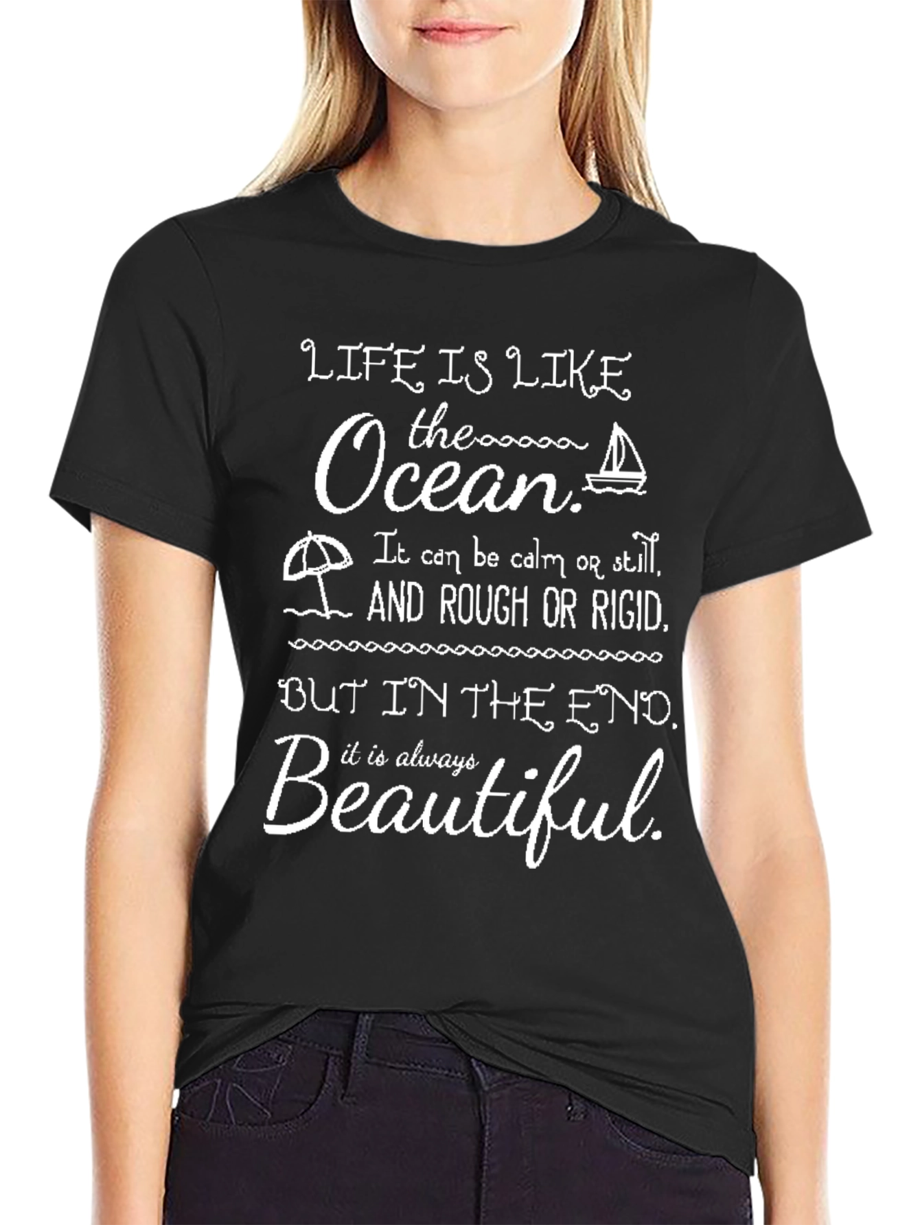 Life is Like the Ocean Graphic T-Shirt