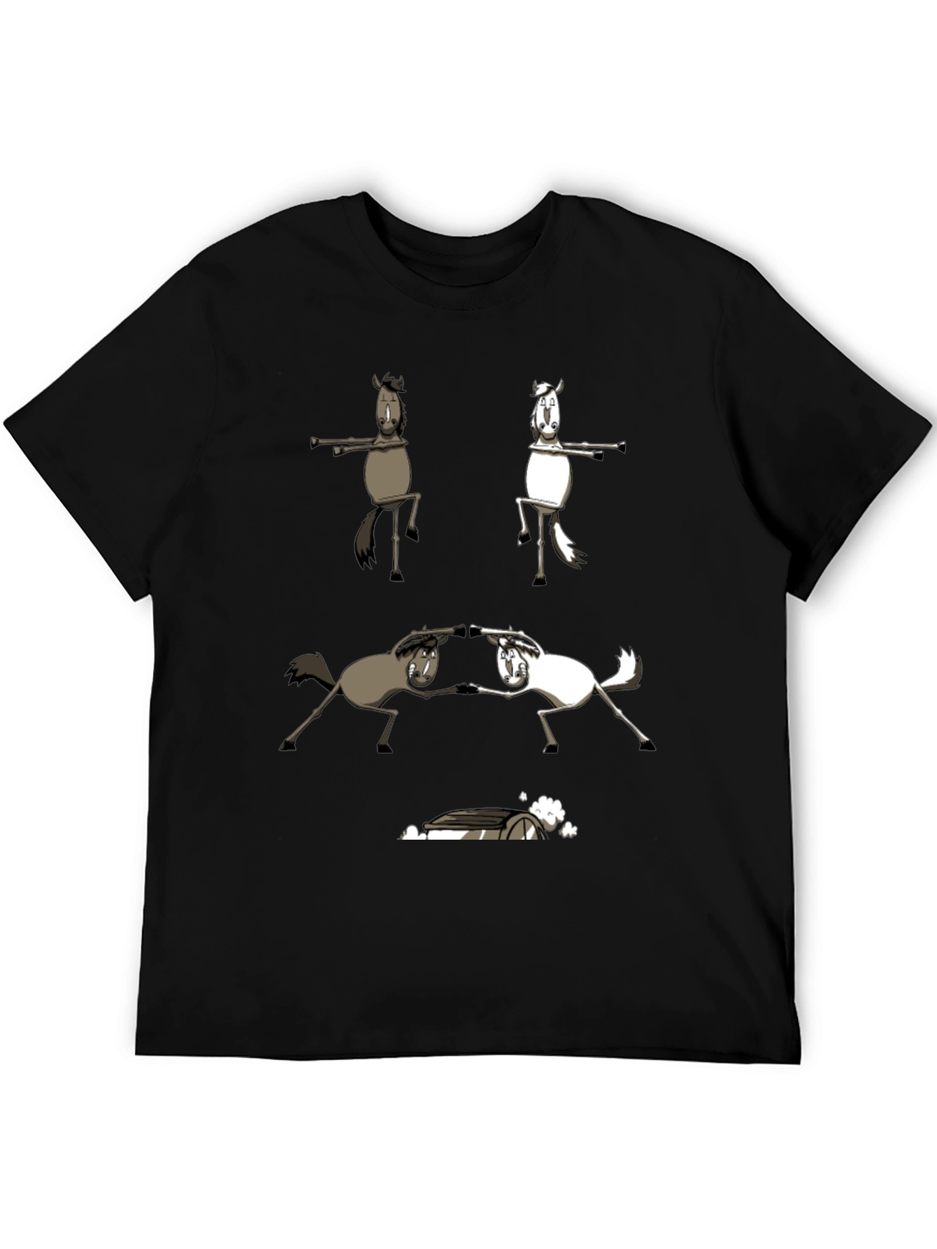 Funny Horse T-Shirt Dancing Horses Graphic Tee