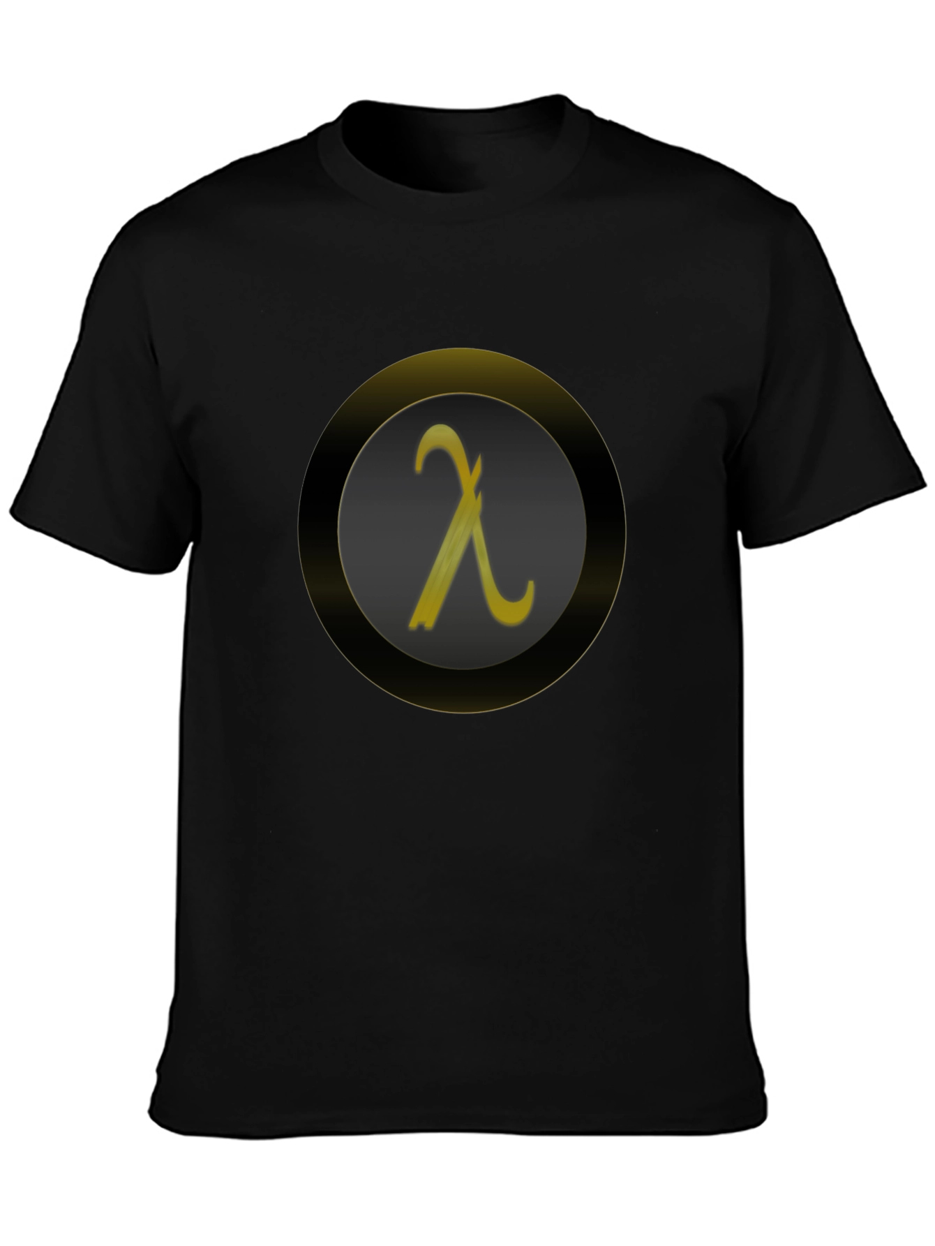 Lambda Symbol Graphic Tee - Black Casual Shirt