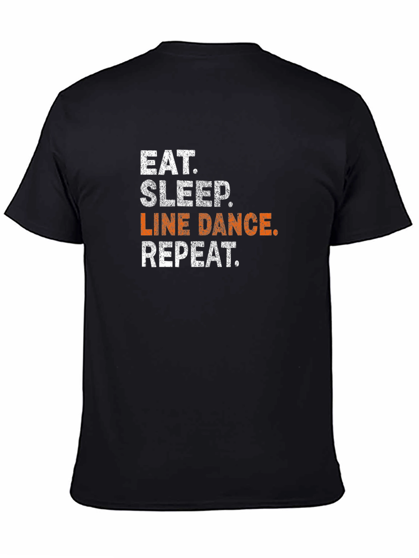 Eat Sleep Line Dance Repeat Black T-Shirt