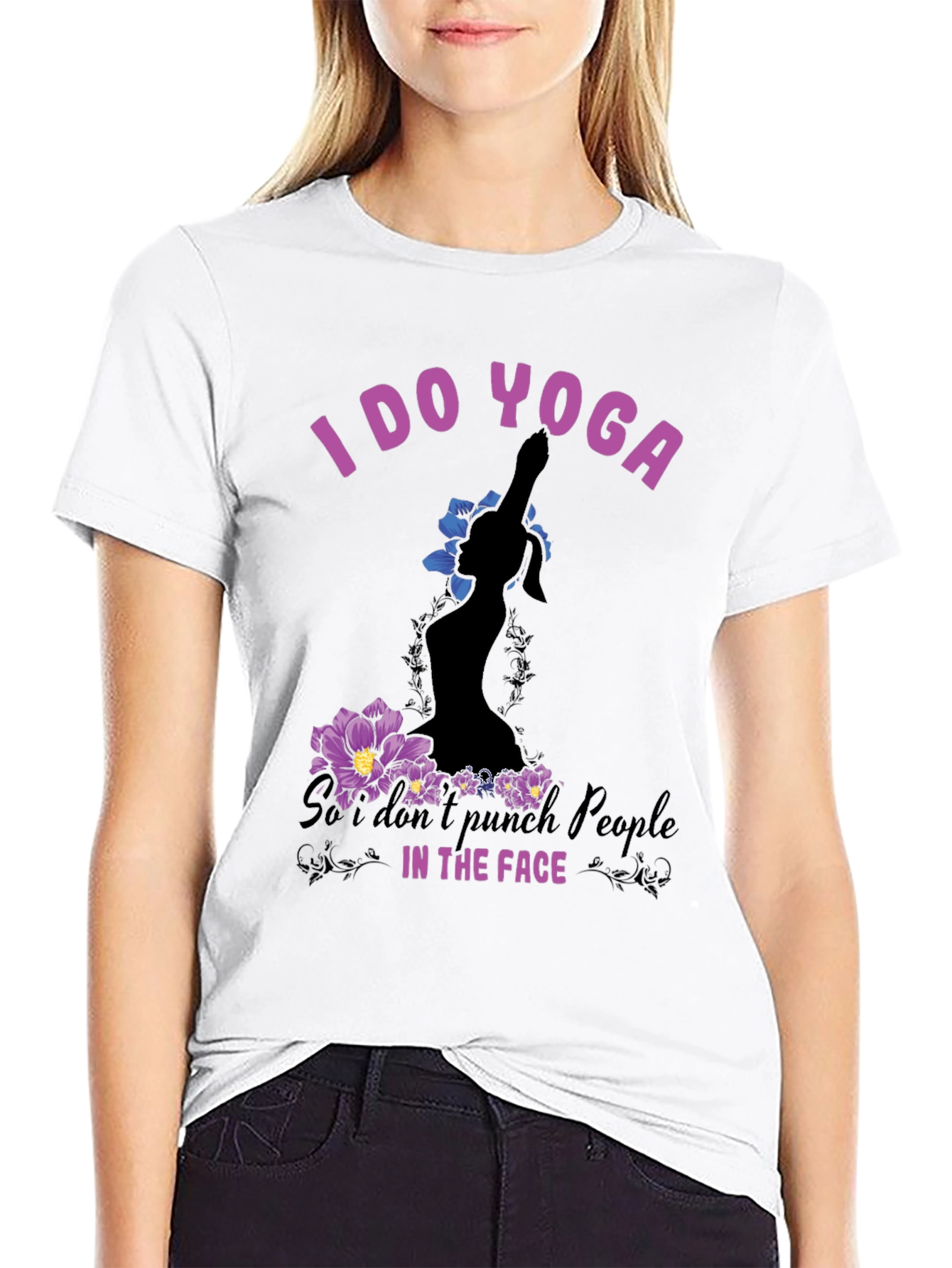Yoga Graphic Tee: I Do Yoga Funny T-Shirt