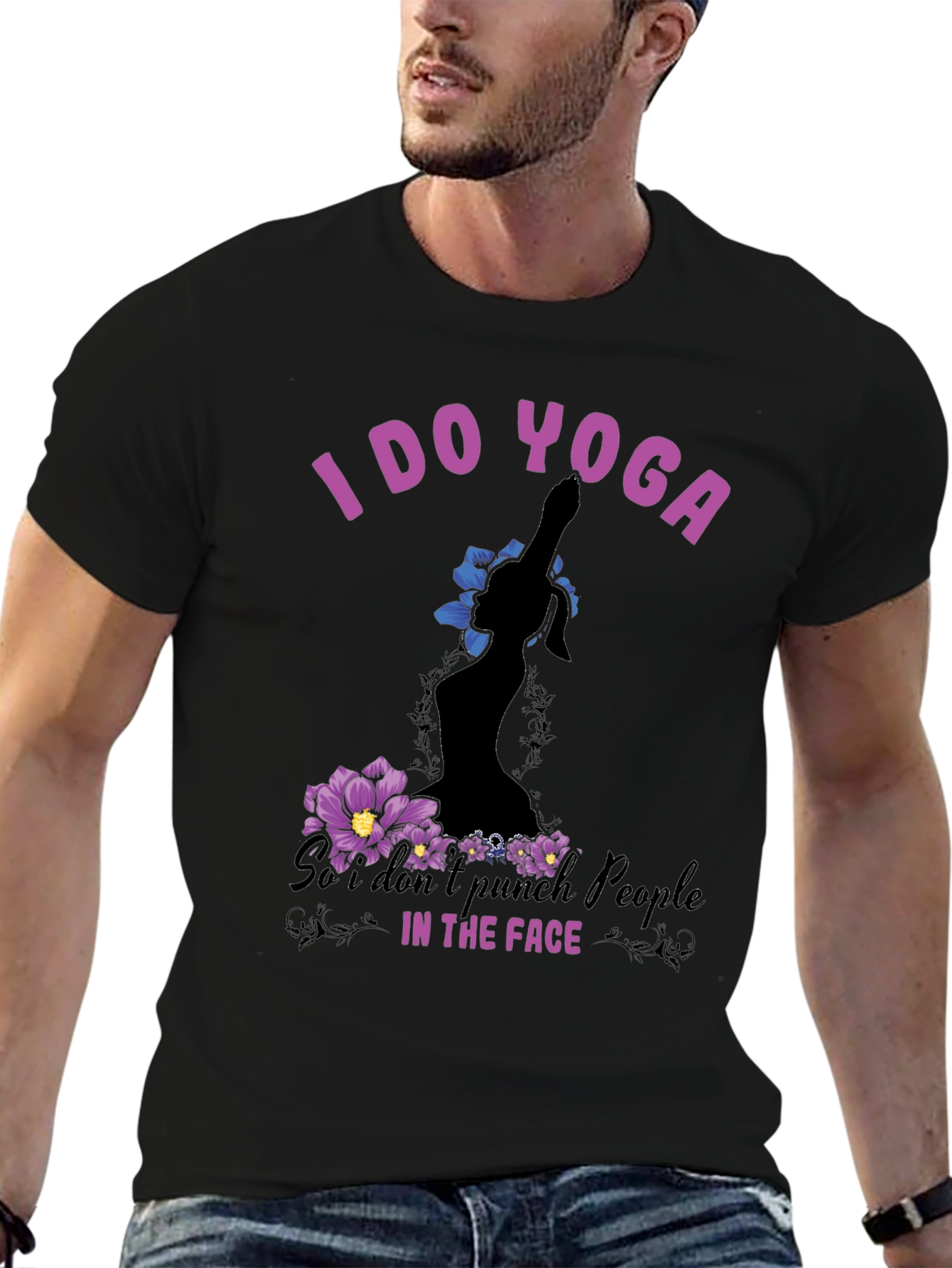 Yoga Graphic Tee: I Do Yoga Funny T-Shirt