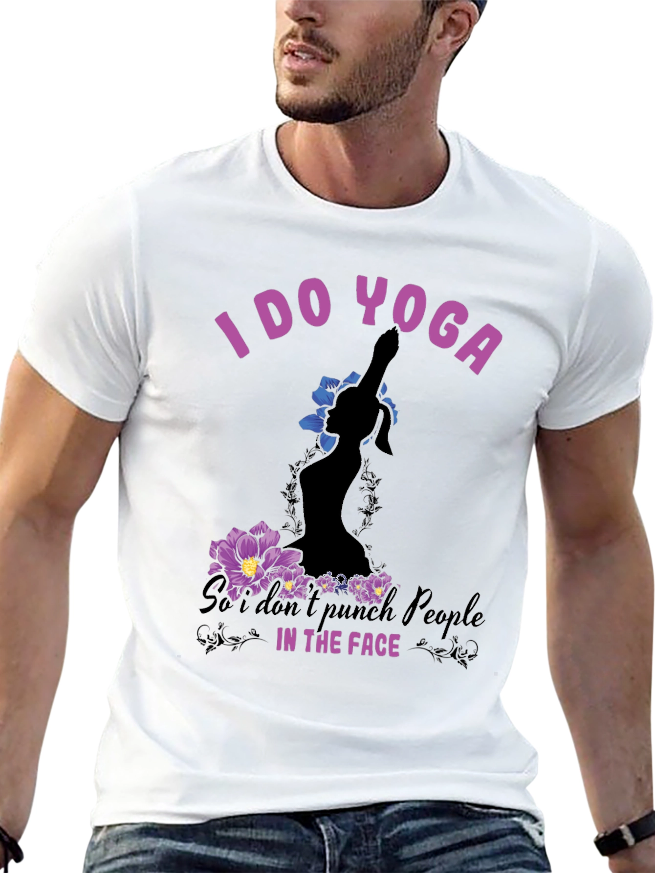 Yoga Graphic Tee: I Do Yoga Funny T-Shirt