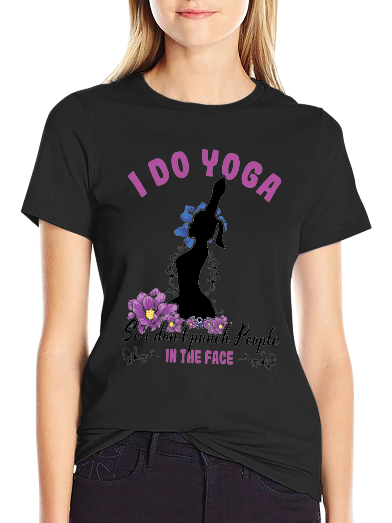 Yoga Graphic Tee: I Do Yoga Funny T-Shirt