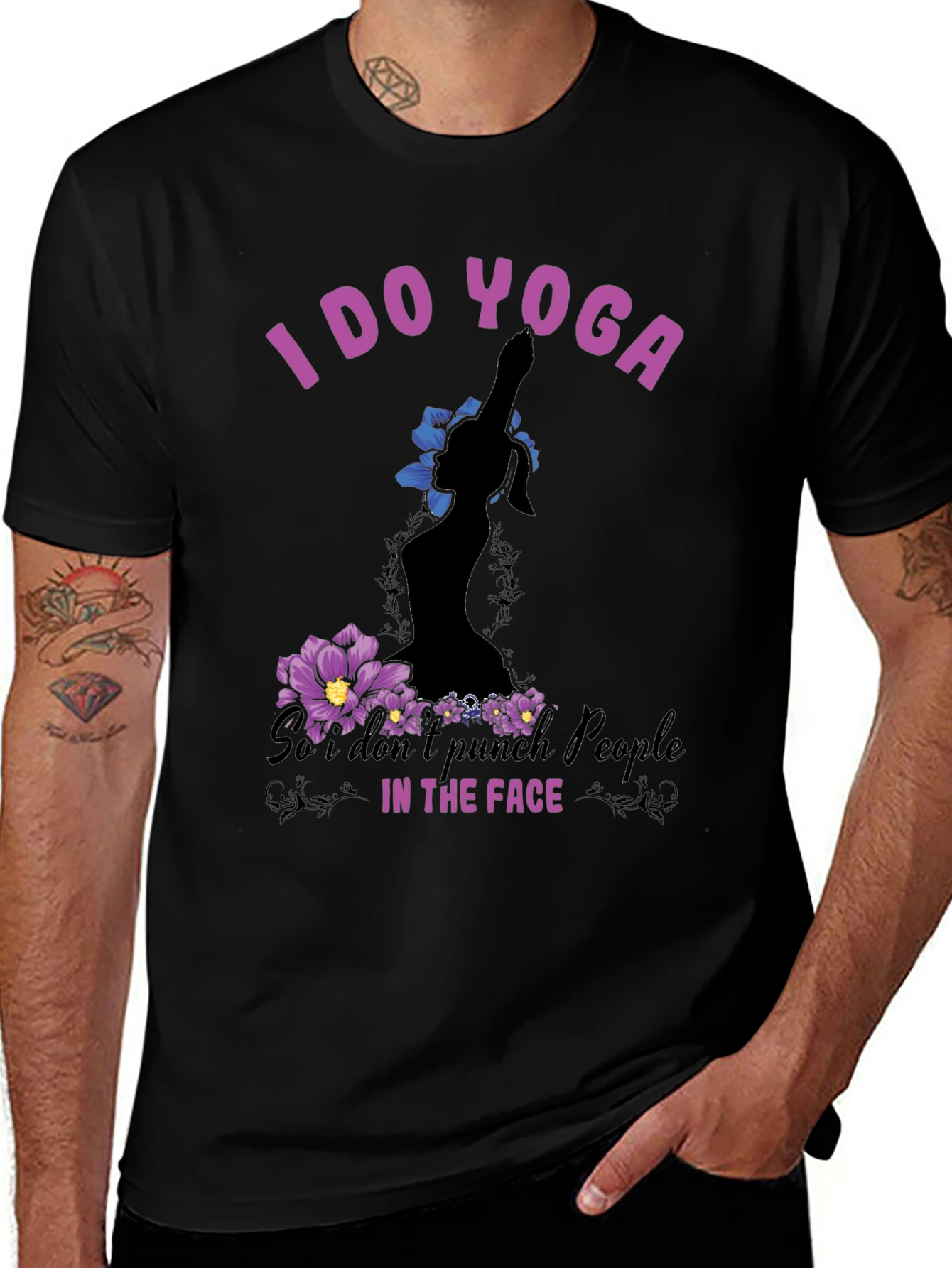 Yoga Graphic Tee: I Do Yoga Funny T-Shirt