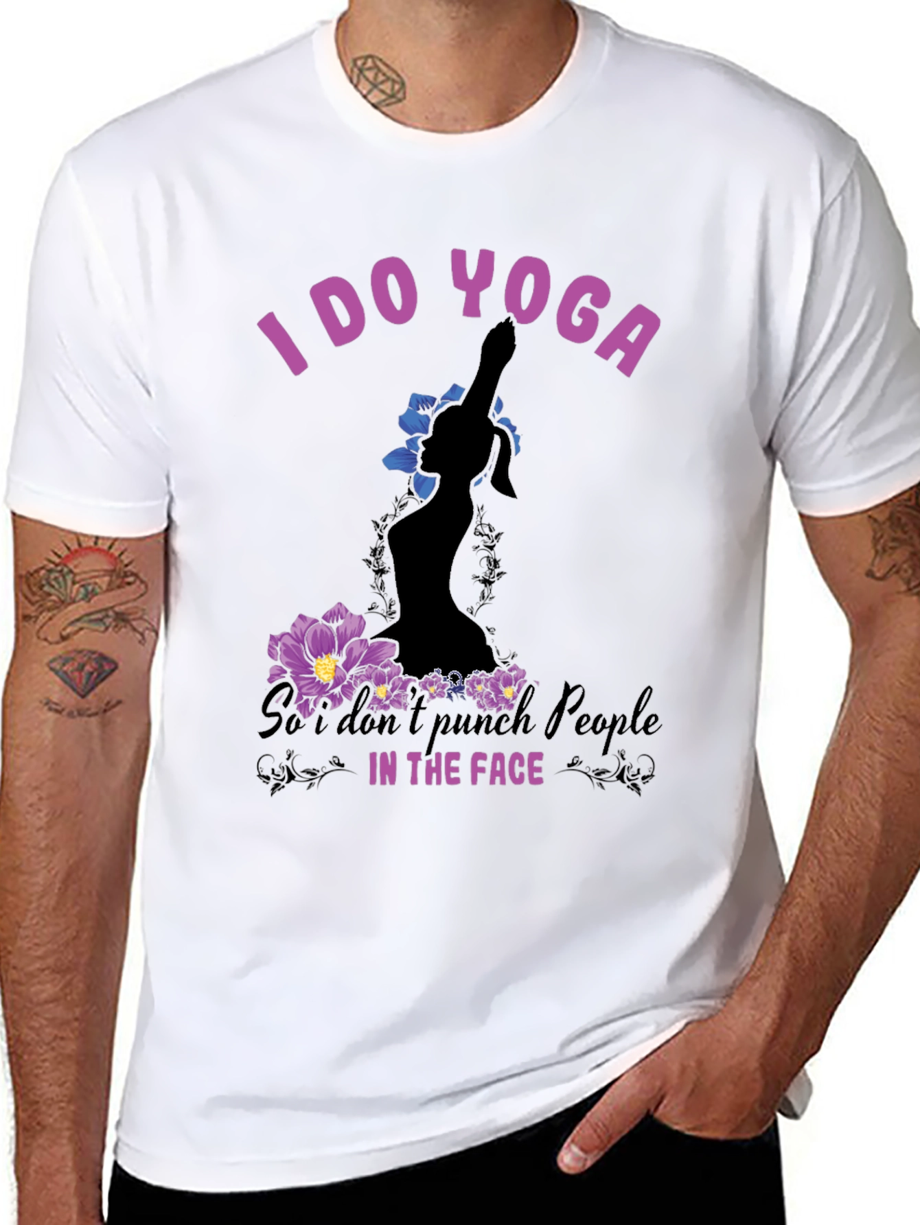 Yoga Graphic Tee: I Do Yoga Funny T-Shirt