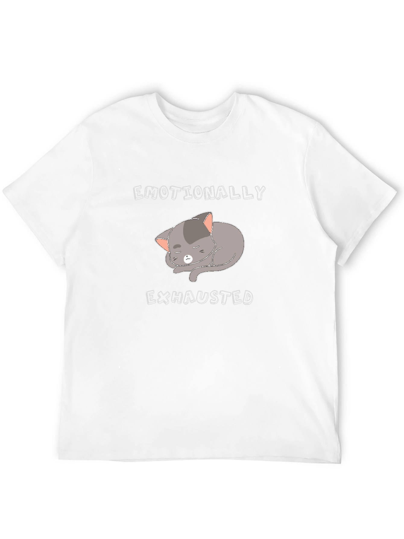 Emotionally Exhausted Cat T-Shirt - Unisex